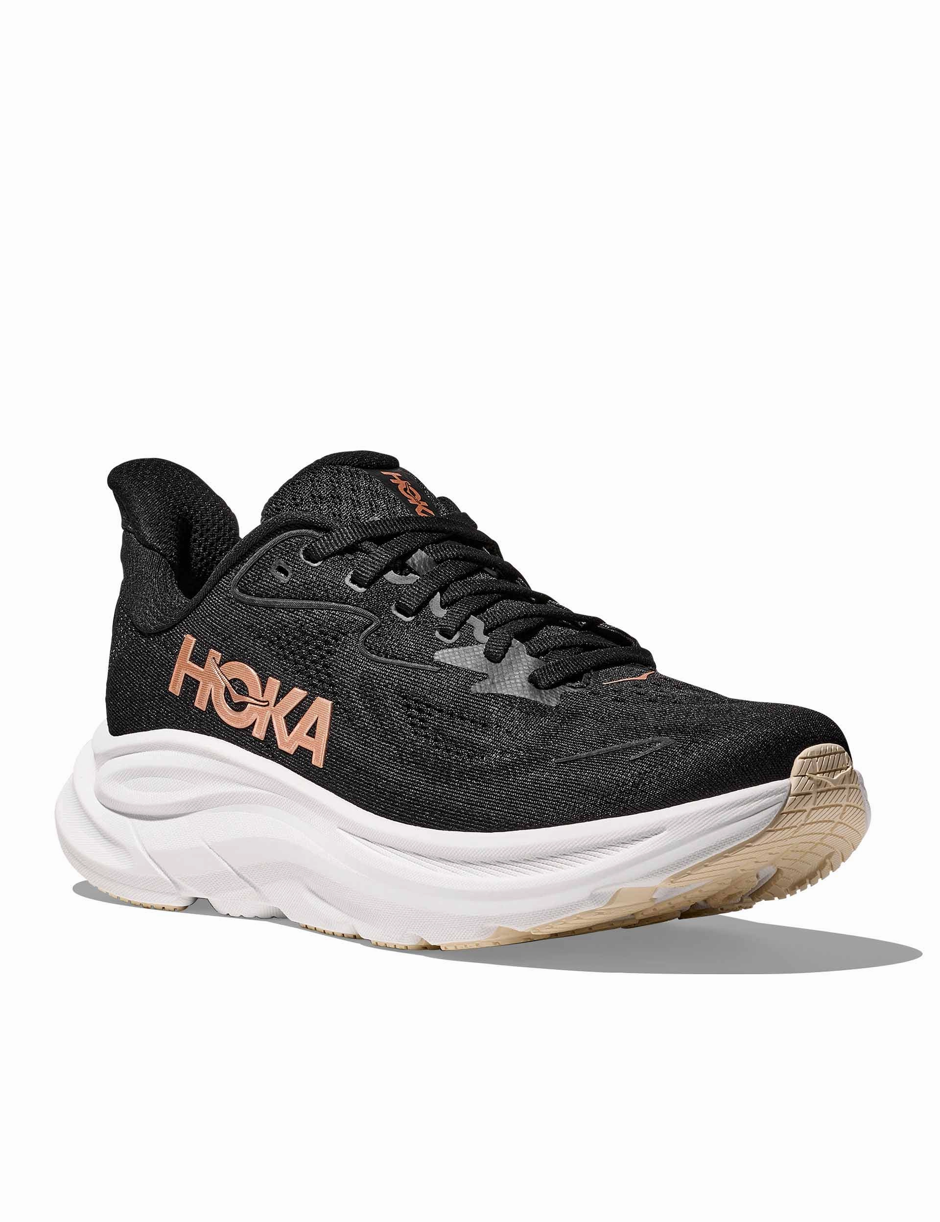 Clifton 10 - Black/Rose Gold Hoka trail-ready performance shoes