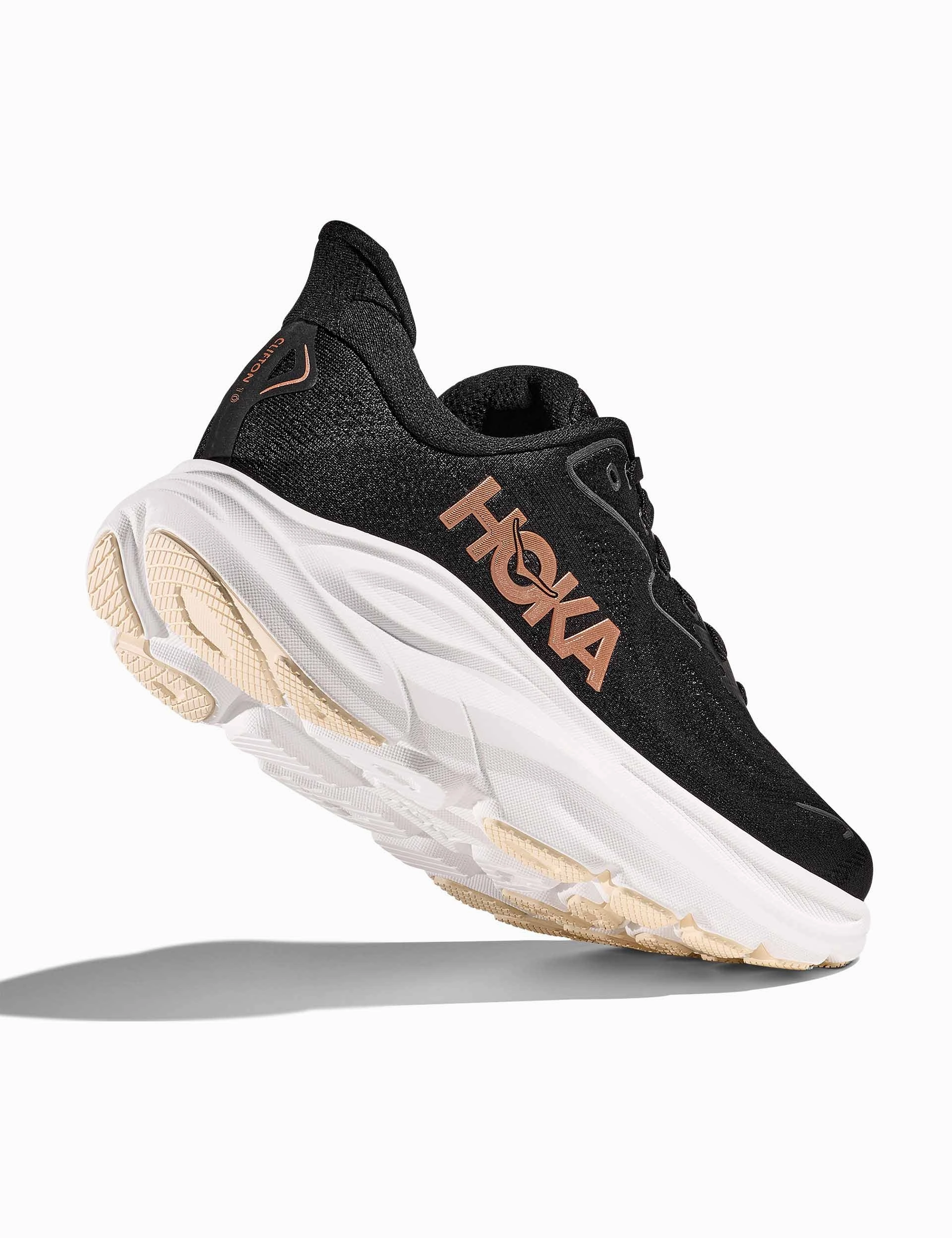 Clifton 10 - Black/Rose Gold Hoka trail-ready performance shoes
