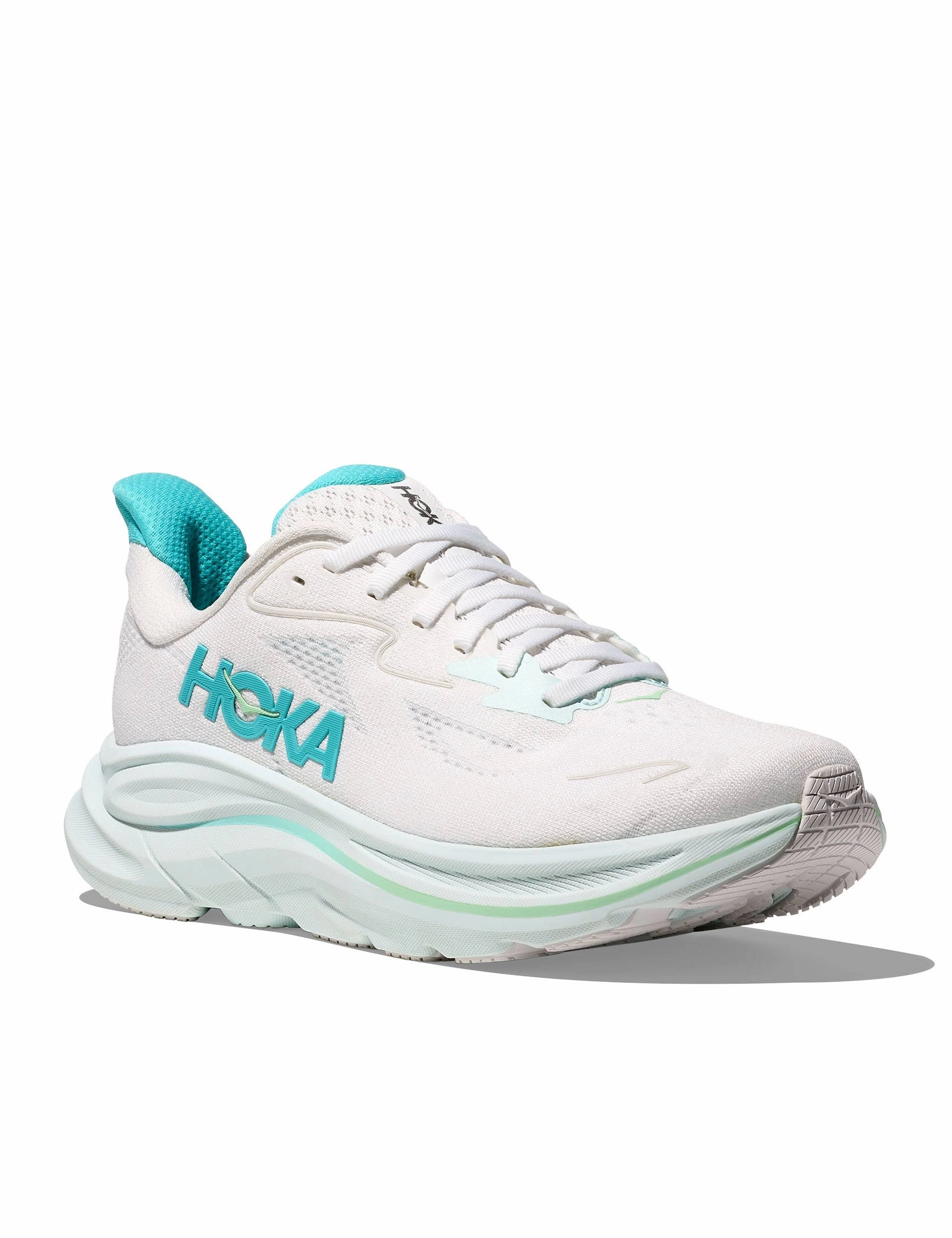 Clifton 10 - White/Cielo Blue Hoka trail-ready performance shoes