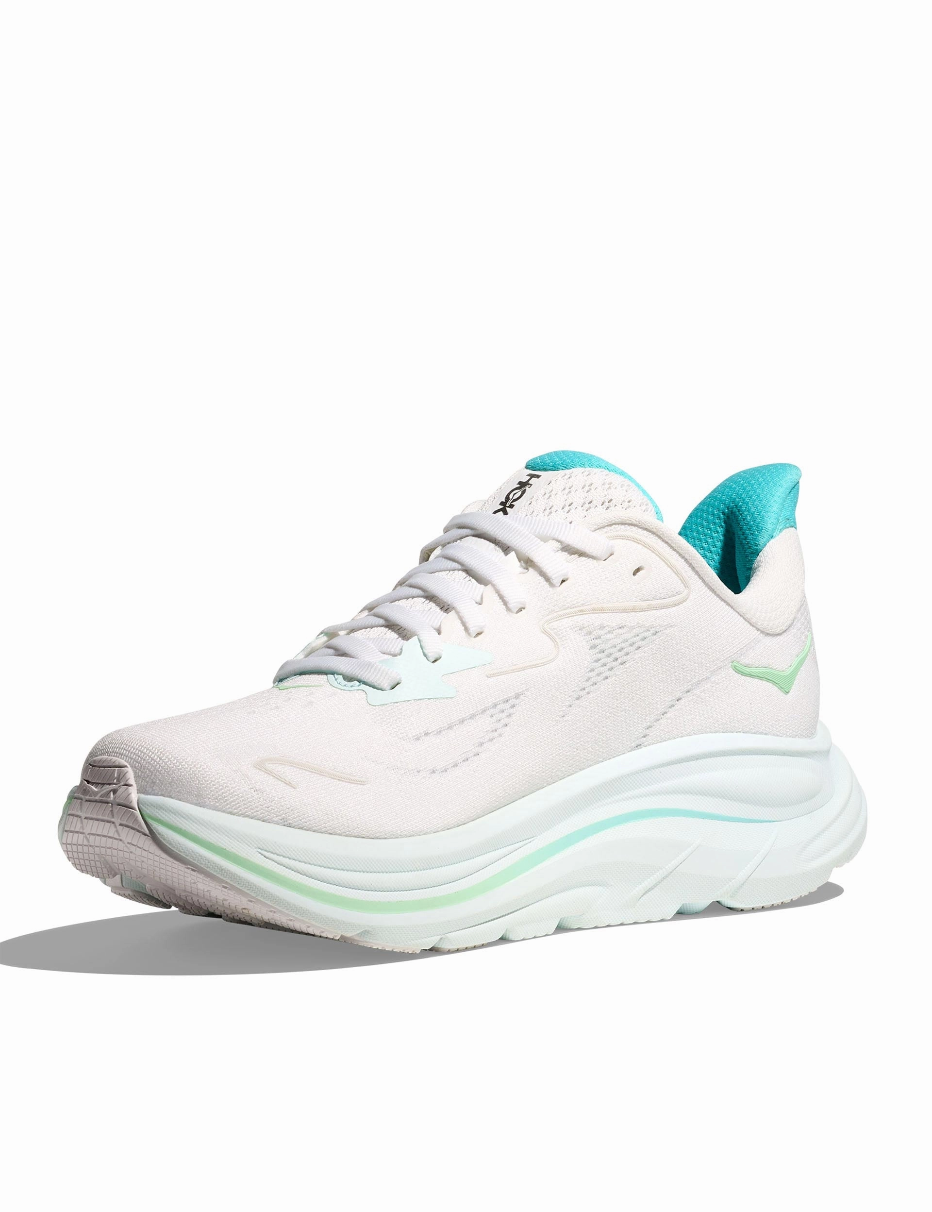 Clifton 10 - White/Cielo Blue Hoka trail-ready performance shoes