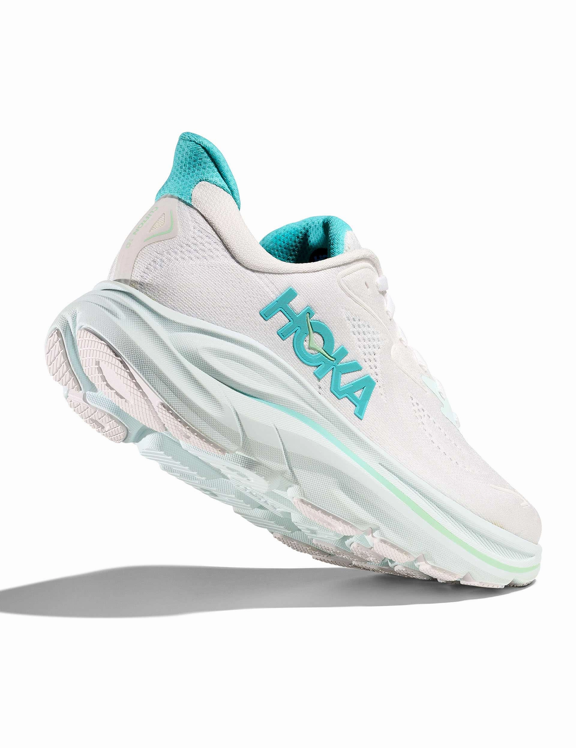 Clifton 10 - White/Cielo Blue Hoka trail-ready performance shoes