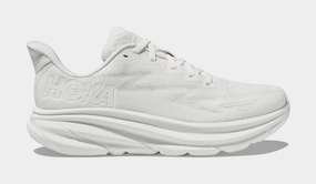 Clifton 9 Womens Running Shoes (White/White) Trail-ready Hoka hiking shoes