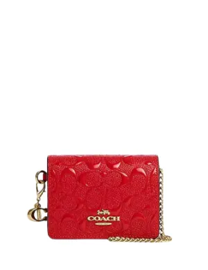 Coach Boxed Mini Wallet On A Chain In Signature Leather Coach Bags