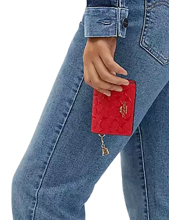 Coach Boxed Mini Wallet On A Chain In Signature Leather Coach Bags