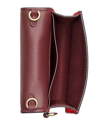 Coach Boxed Mini Wallet On A Chain In Signature Leather Coach Bags