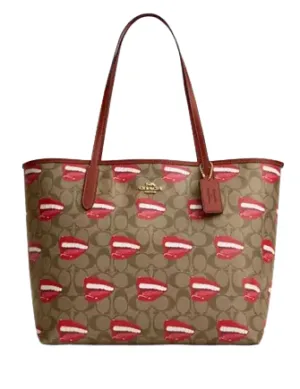 Coach Coach X Tom Wesselmann City Tote In Signature Canvas Coach Bags