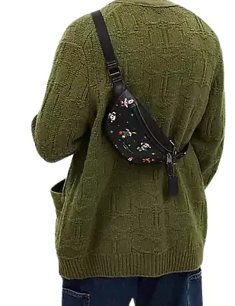 Coach Disney X Coach Warren Mini Belt Bag With Holiday Print Coach Bags