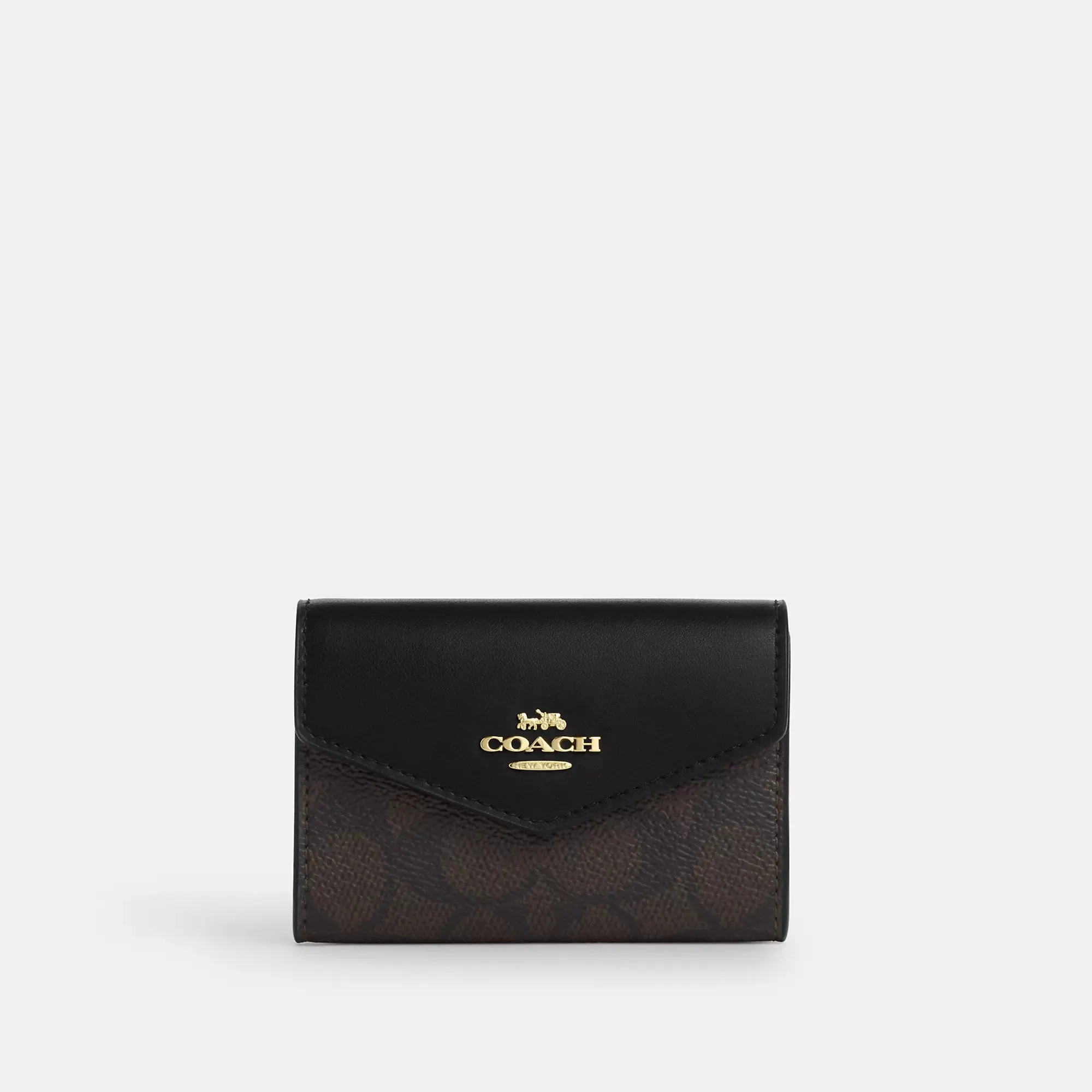Coach Outlet Flap Card Case In Signature Canvas COACH Outlet Bags
