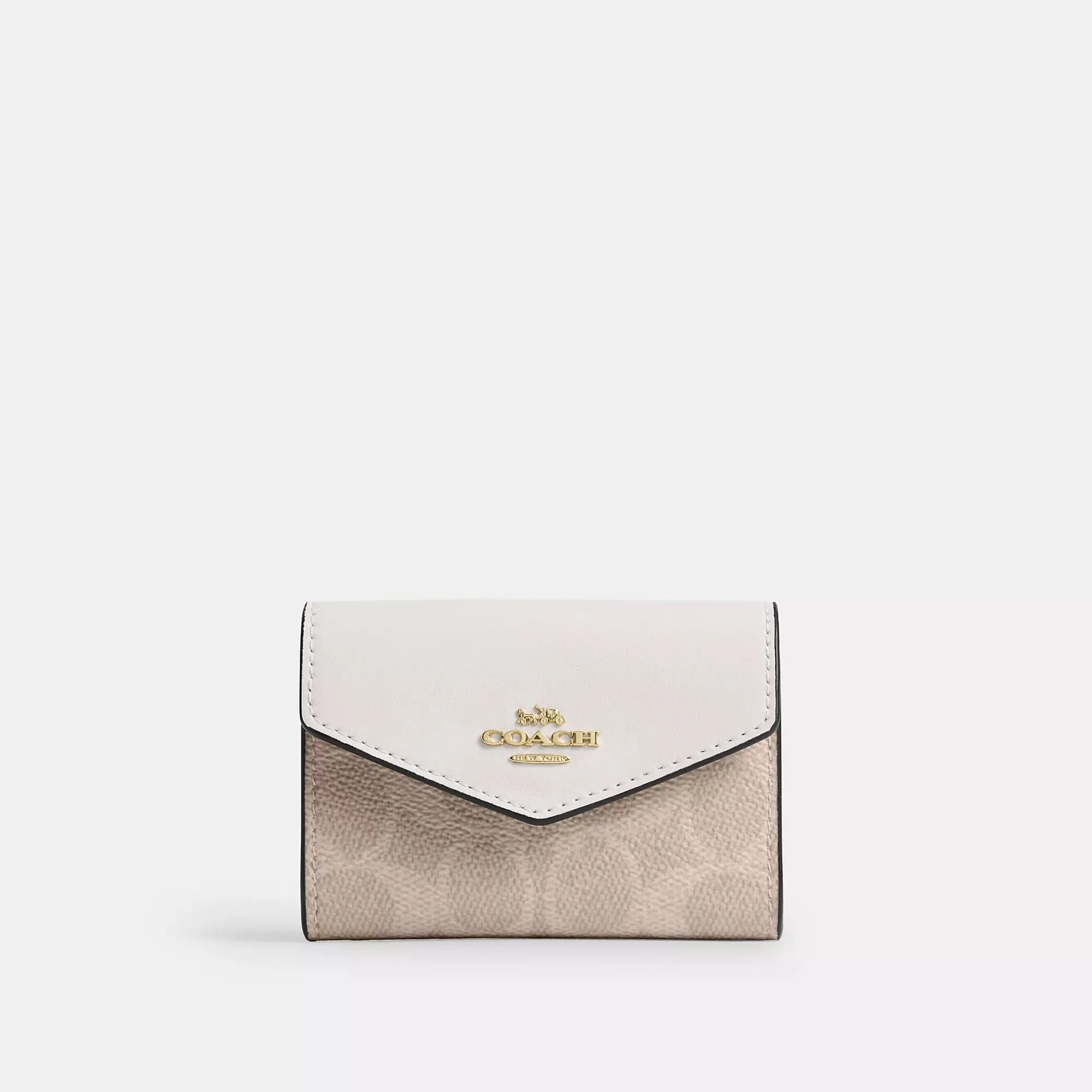 Coach Outlet Flap Card Case In Signature Canvas COACH Outlet Bags