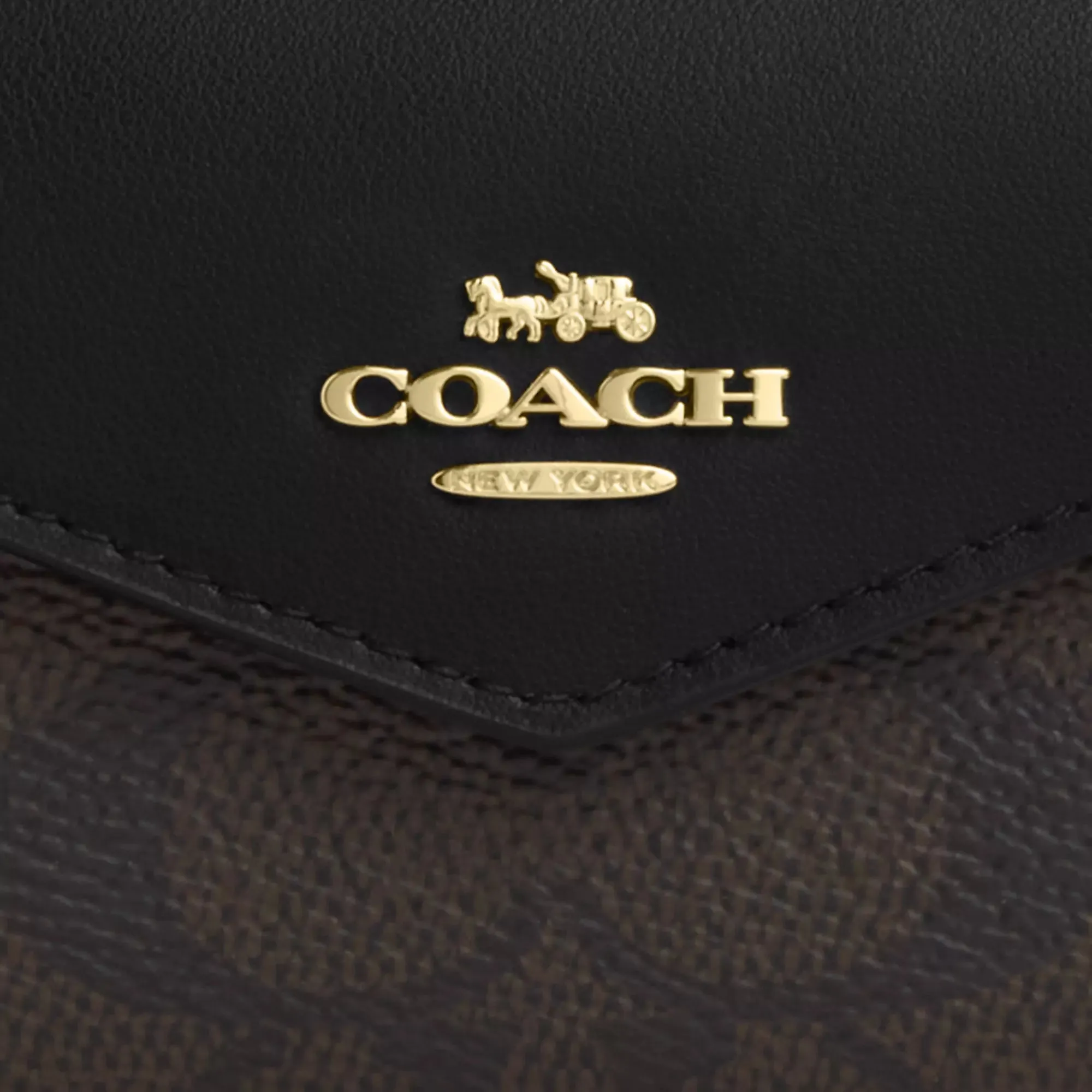 Coach Outlet Flap Card Case In Signature Canvas COACH Outlet Bags
