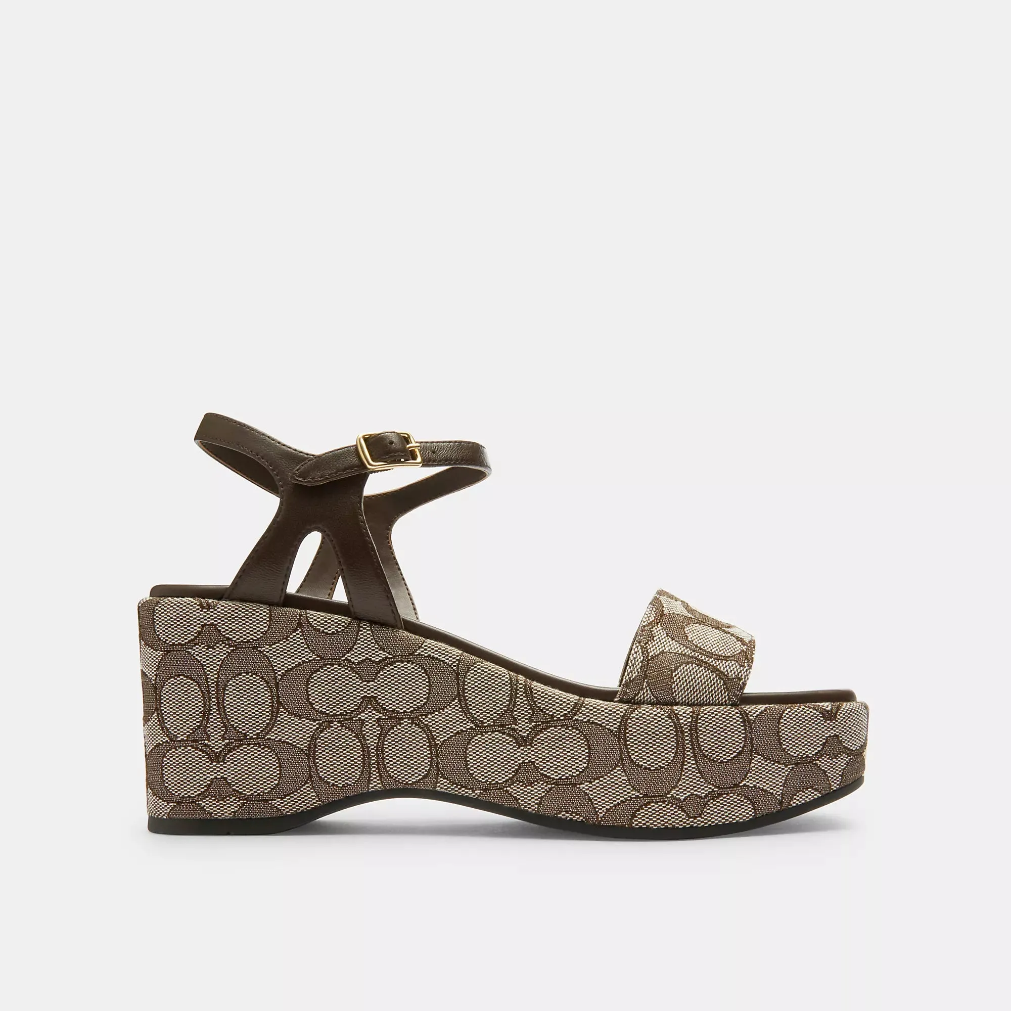 Coach Outlet Gale Wedge Sandal In Signature Jacquard COACH Outlet Bags