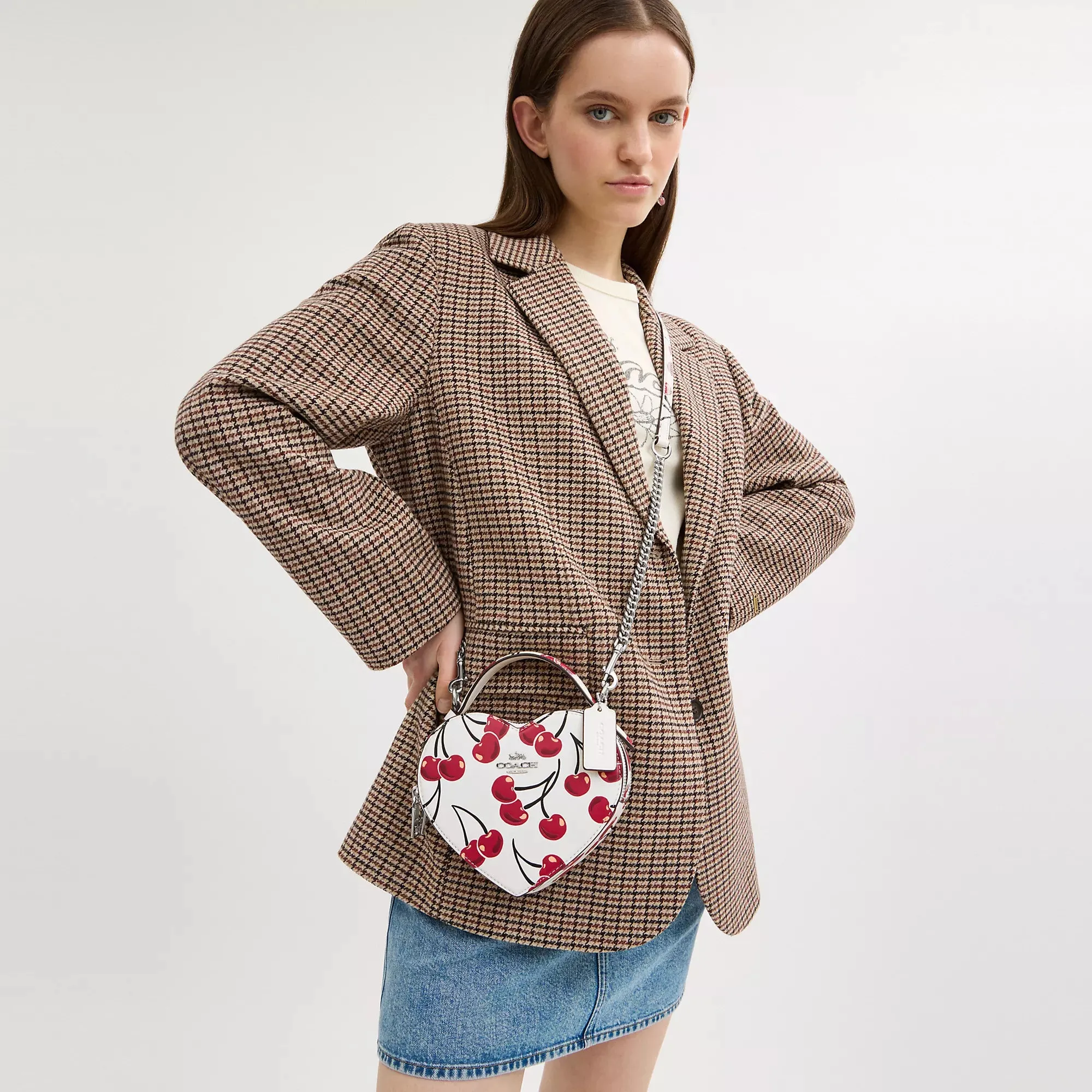 Coach Outlet Heart Crossbody Bag With Cherry Print COACH Outlet Bags