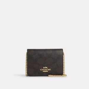 Coach Outlet Mini Wallet On A Chain In Signature Canvas COACH Outlet Bags