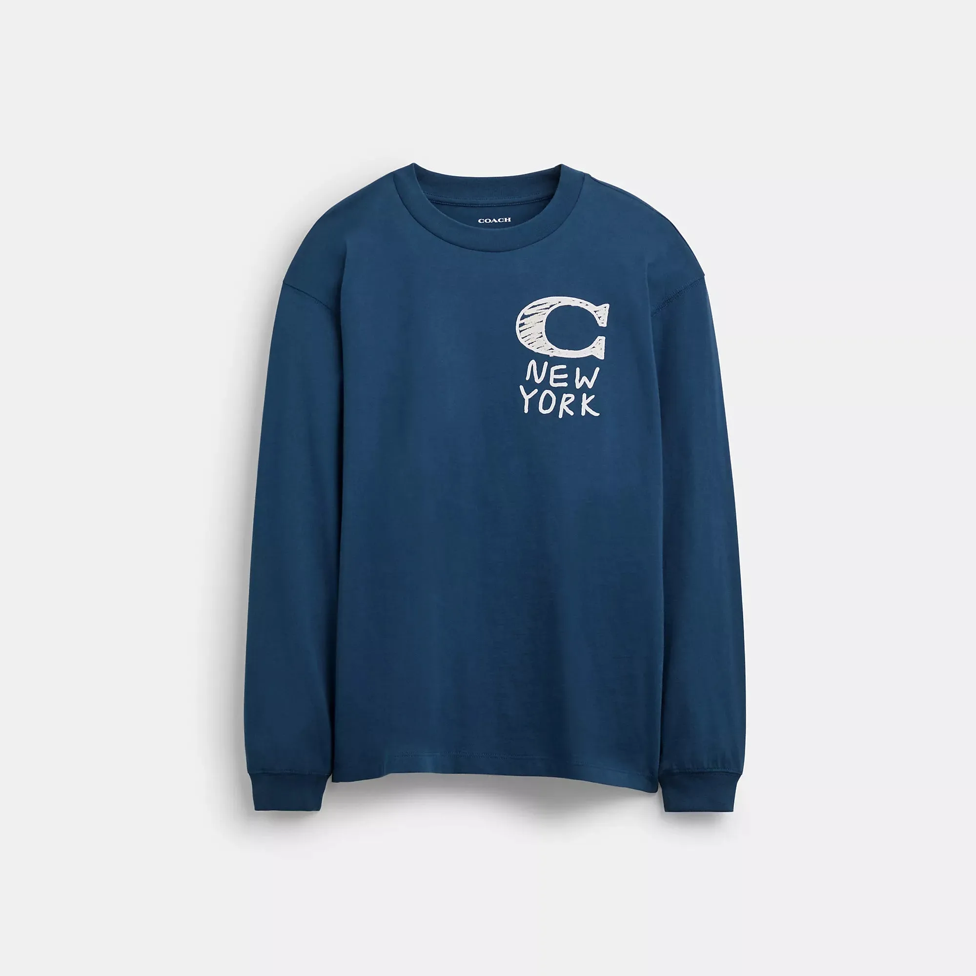 Coach Outlet New York Long Sleeve T Shirt In Organic Cotton COACH Outlet Bags