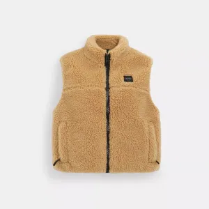 Coach Outlet Sherpa Vest In Recycled Polyester COACH Outlet Bags