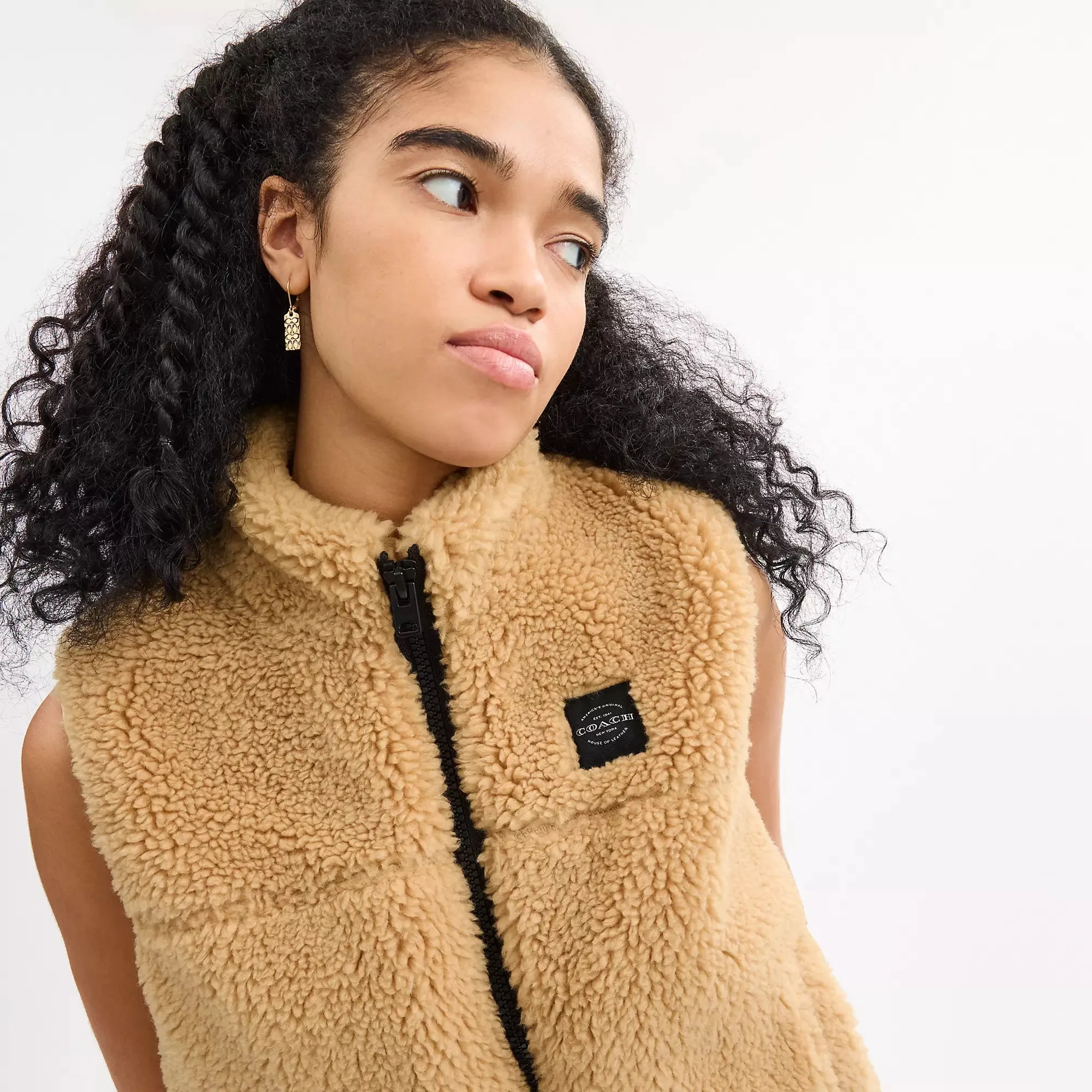Coach Outlet Sherpa Vest In Recycled Polyester COACH Outlet Bags