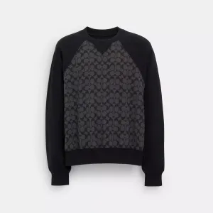 Coach Outlet Signature Crewneck Sweatshirt COACH Outlet Bags