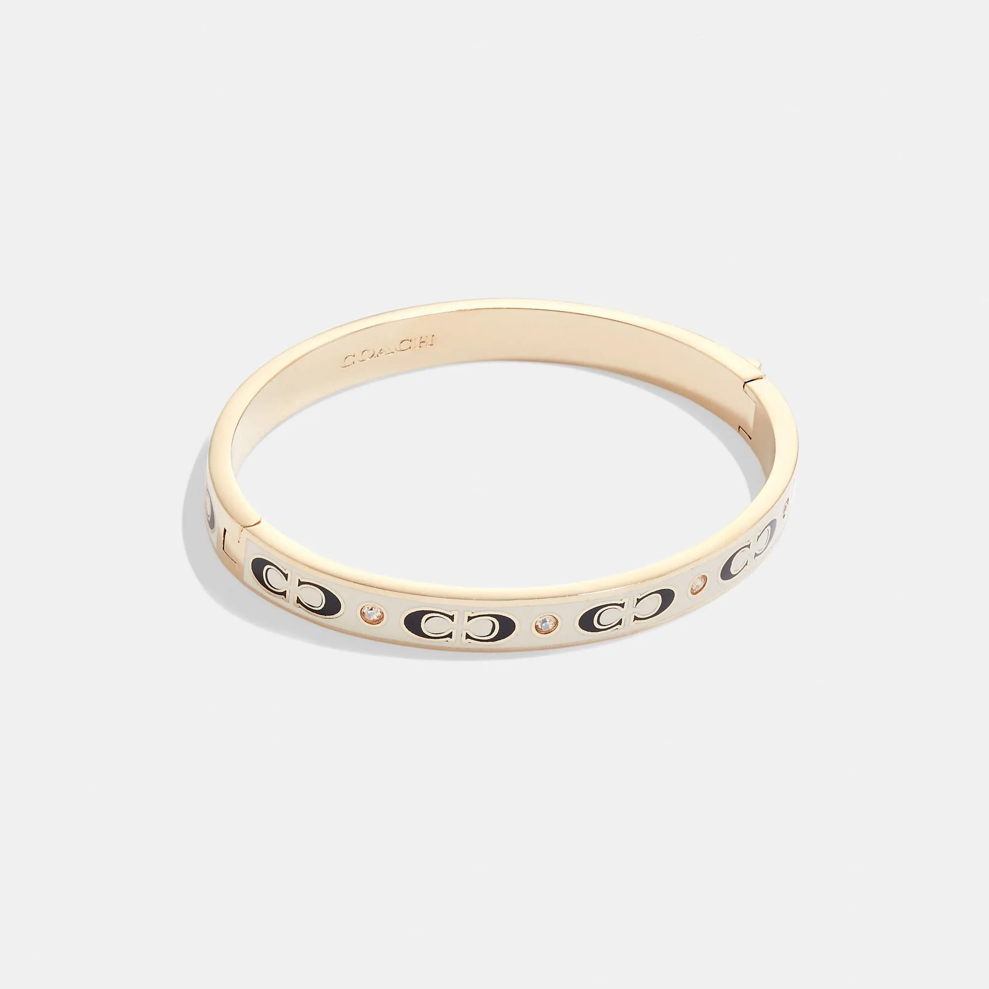 Coach Outlet Signature Enamel Hinged Bangle COACH Outlet Bags