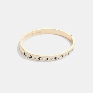 Coach Outlet Signature Enamel Hinged Bangle COACH Outlet Bags