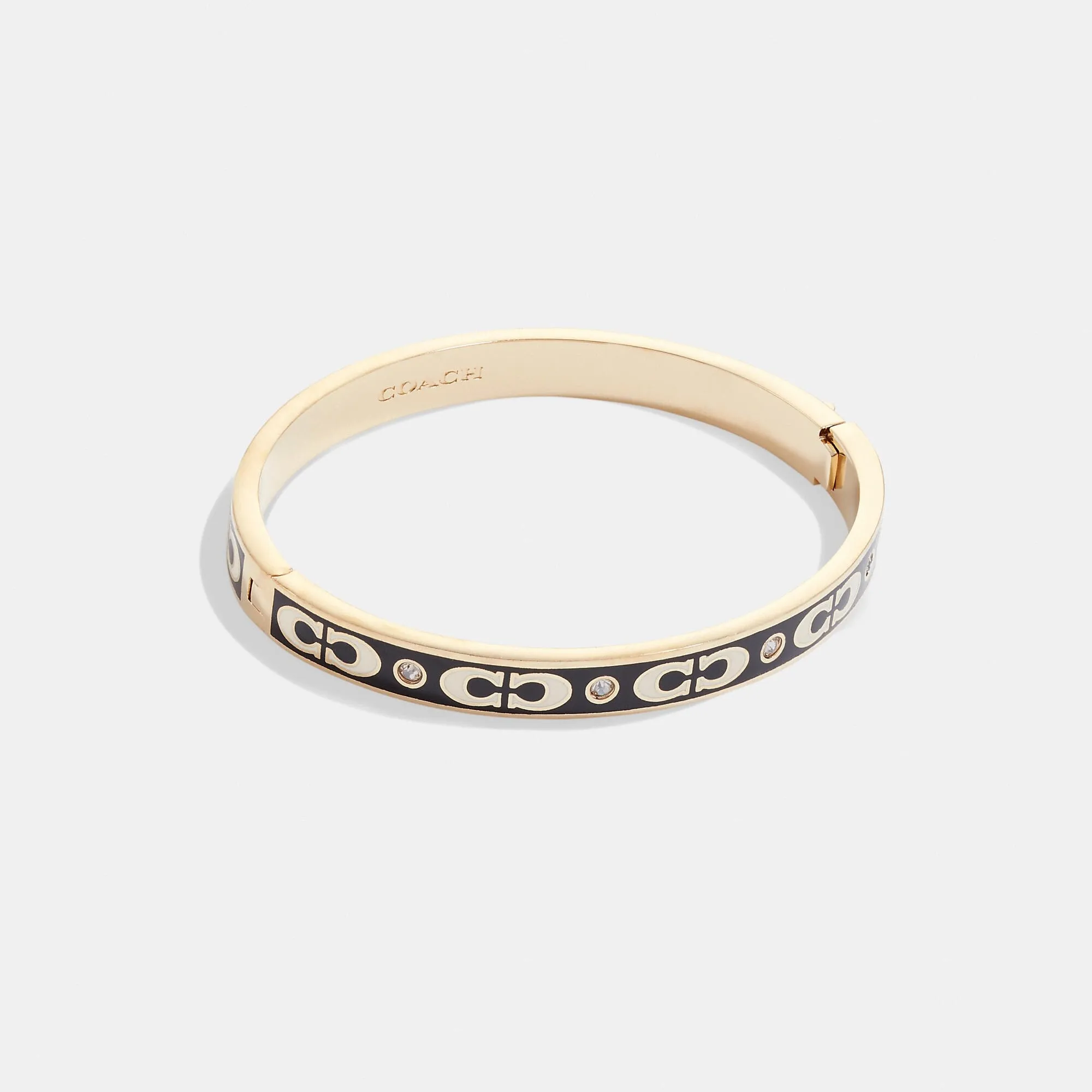Coach Outlet Signature Enamel Hinged Bangle COACH Outlet Bags