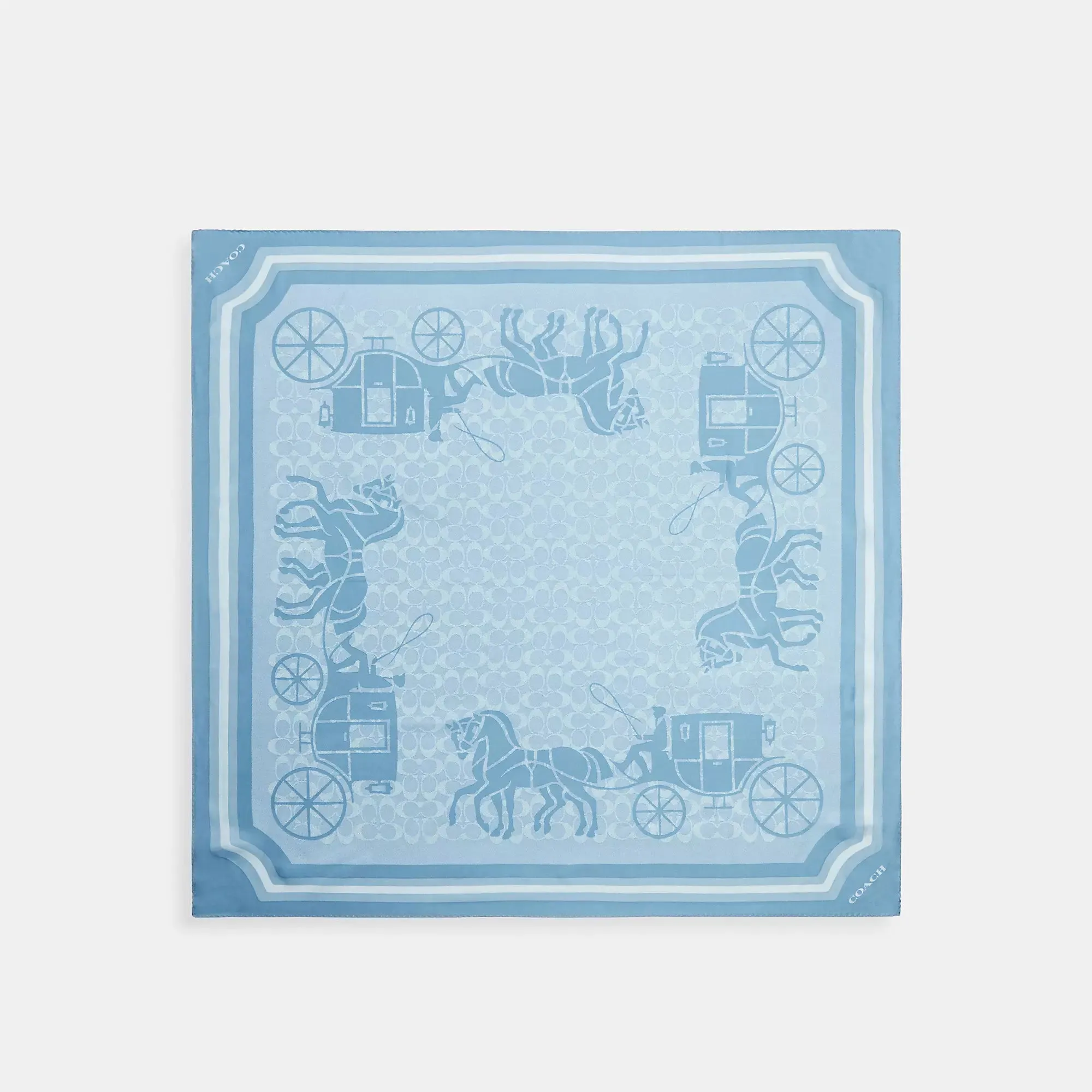 Coach Outlet Signature Horse And Carriage Print Silk Square Scarf COACH Outlet Bags