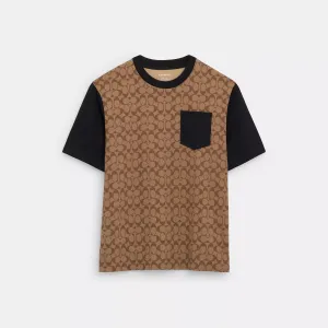 Coach Outlet Signature T Shirt In Organic Cotton COACH Outlet Bags