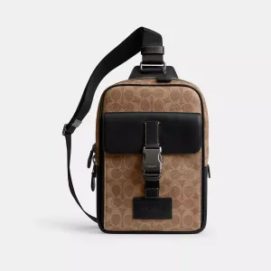 Coach Outlet Track Pack In Signature Canvas COACH Outlet Bags