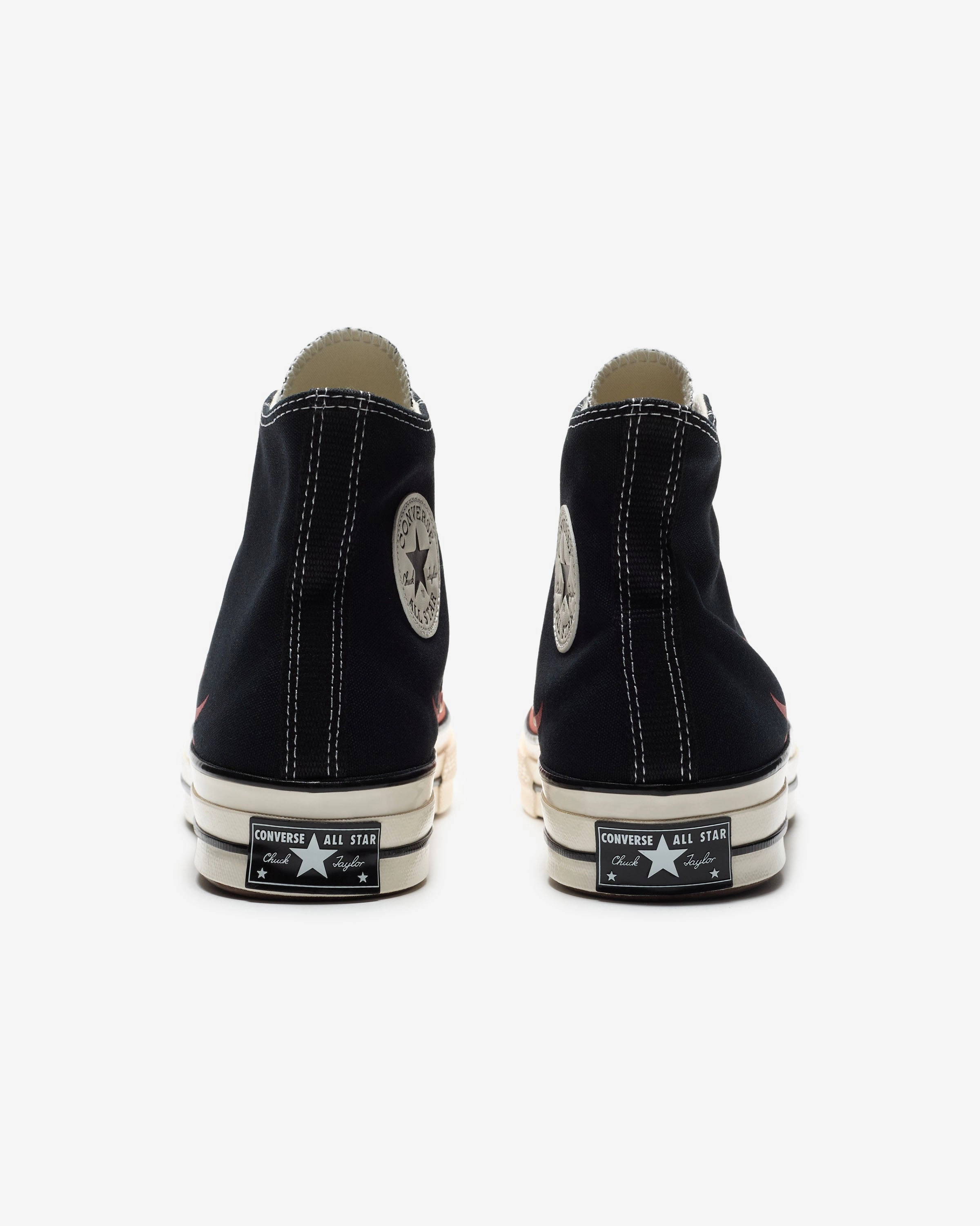 CONVERSE CHUCK 70 HI - BLACK/ RED Womens vintage sneakers