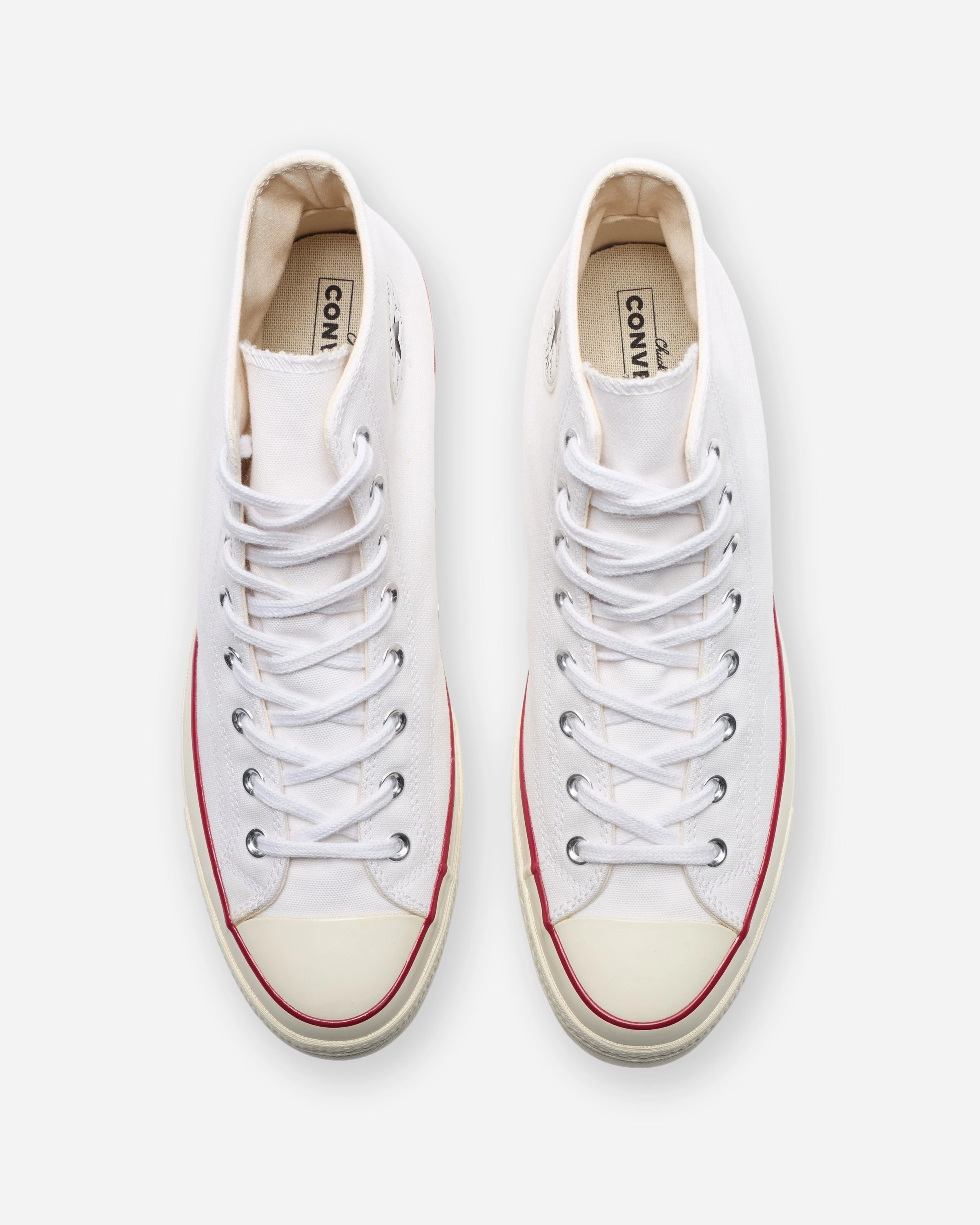 CONVERSE CHUCK 70 HI - WHITE/ GARNET/ EGRET Womens vintage sneakers