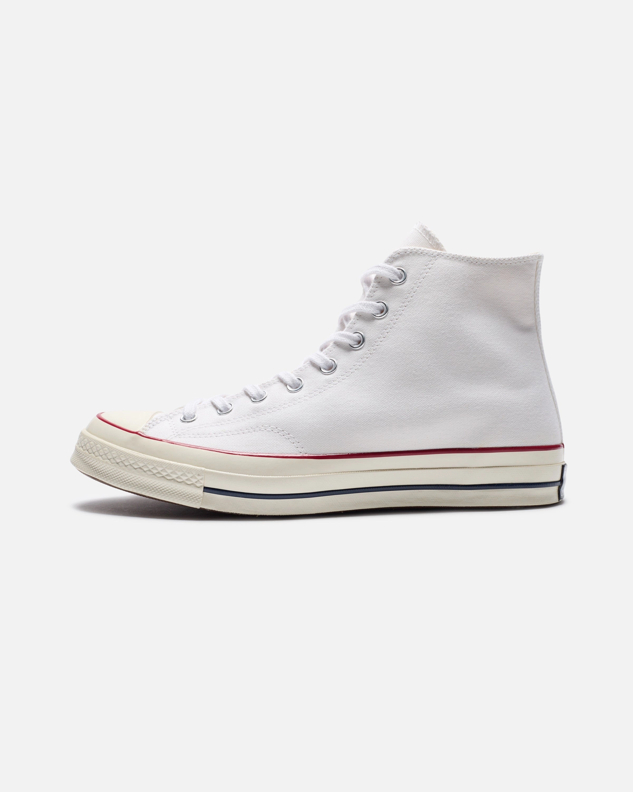 CONVERSE CHUCK 70 HI - WHITE/ GARNET/ EGRET Womens vintage sneakers