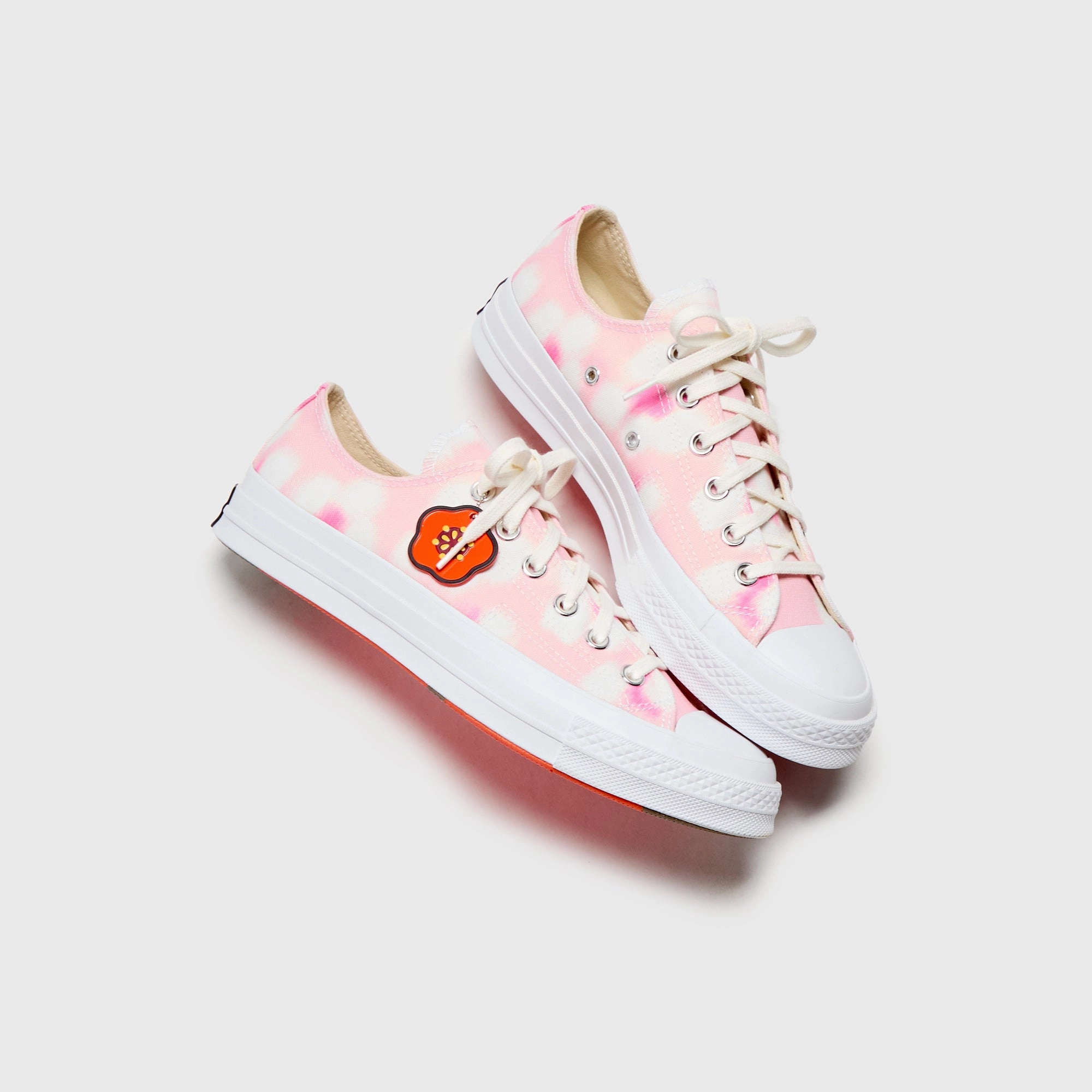 Converse x Kenzo Chuck 70 Low - Pink Cosmos / Strawberry Cream / White Heritage style lace-ups