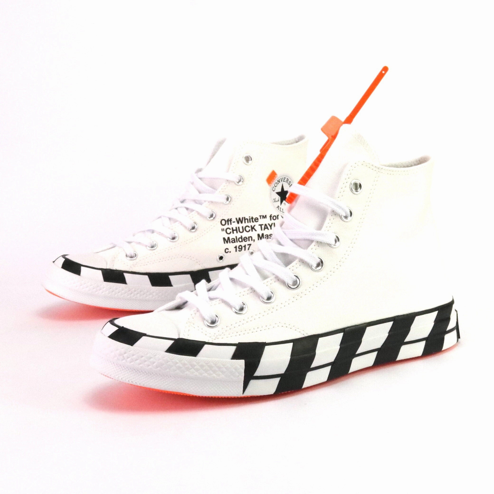 Converse x OFF WHITE Chuck 70 Hi White Cone Black Snowproof Outdoor Boots