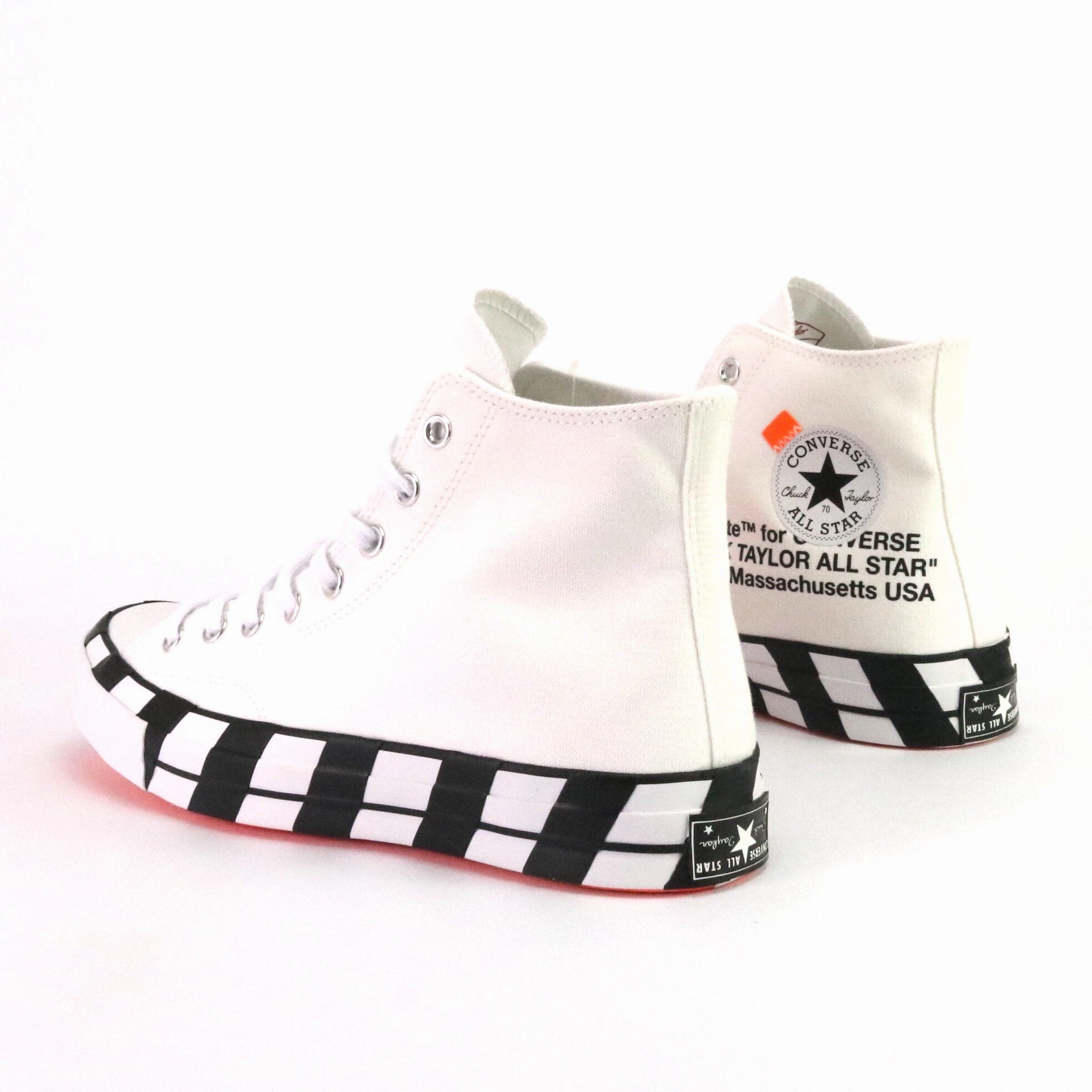 Converse x OFF WHITE Chuck 70 Hi White Cone Black Snowproof Outdoor Boots