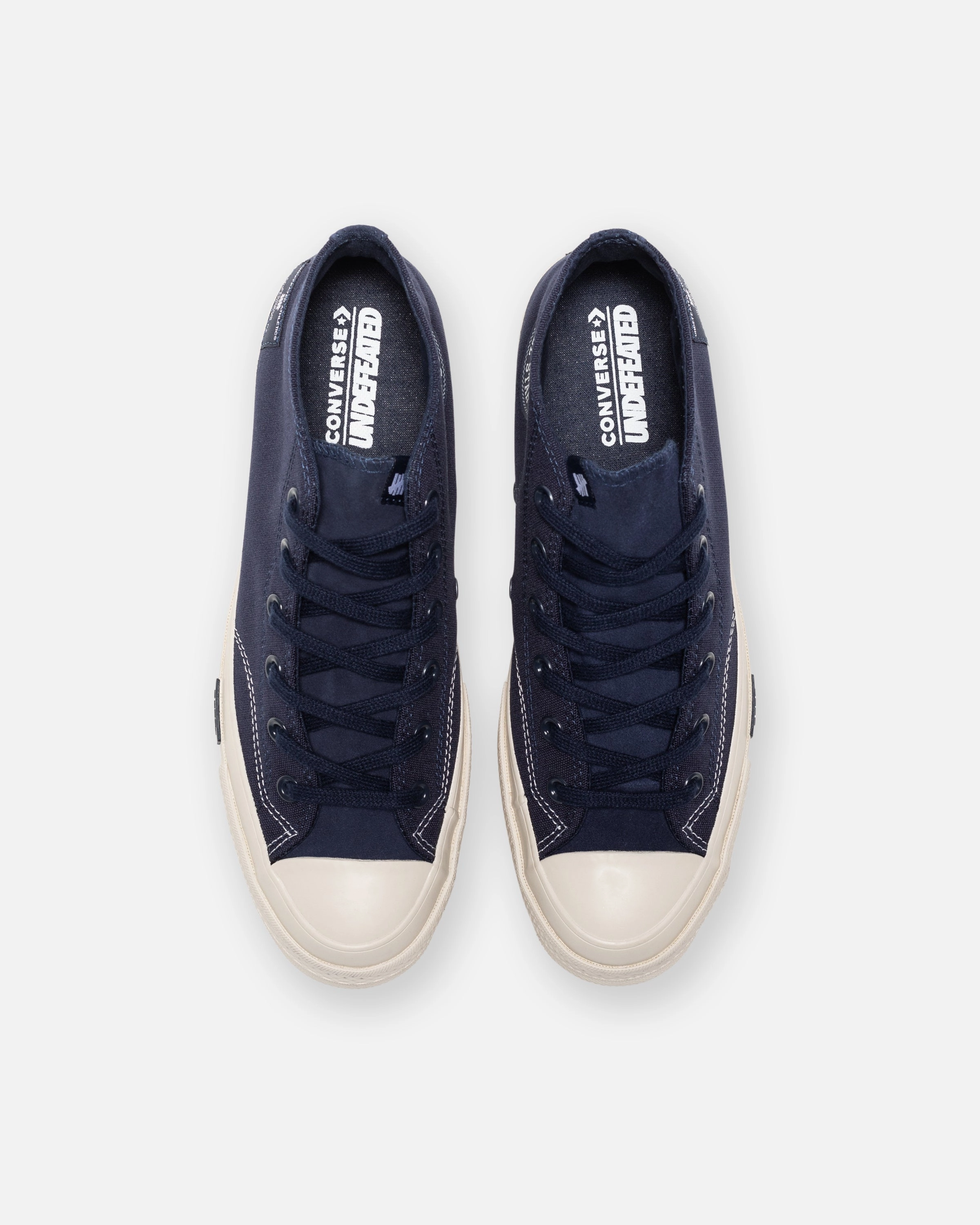 CONVERSE X UNDEFEATED CHUCK 70 MID - BLACKIRIS/ PARCHMENT Womens vintage sneakers