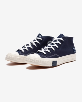 CONVERSE X UNDEFEATED CHUCK 70 MID - BLACKIRIS/ PARCHMENT Classic Chuck sneakers