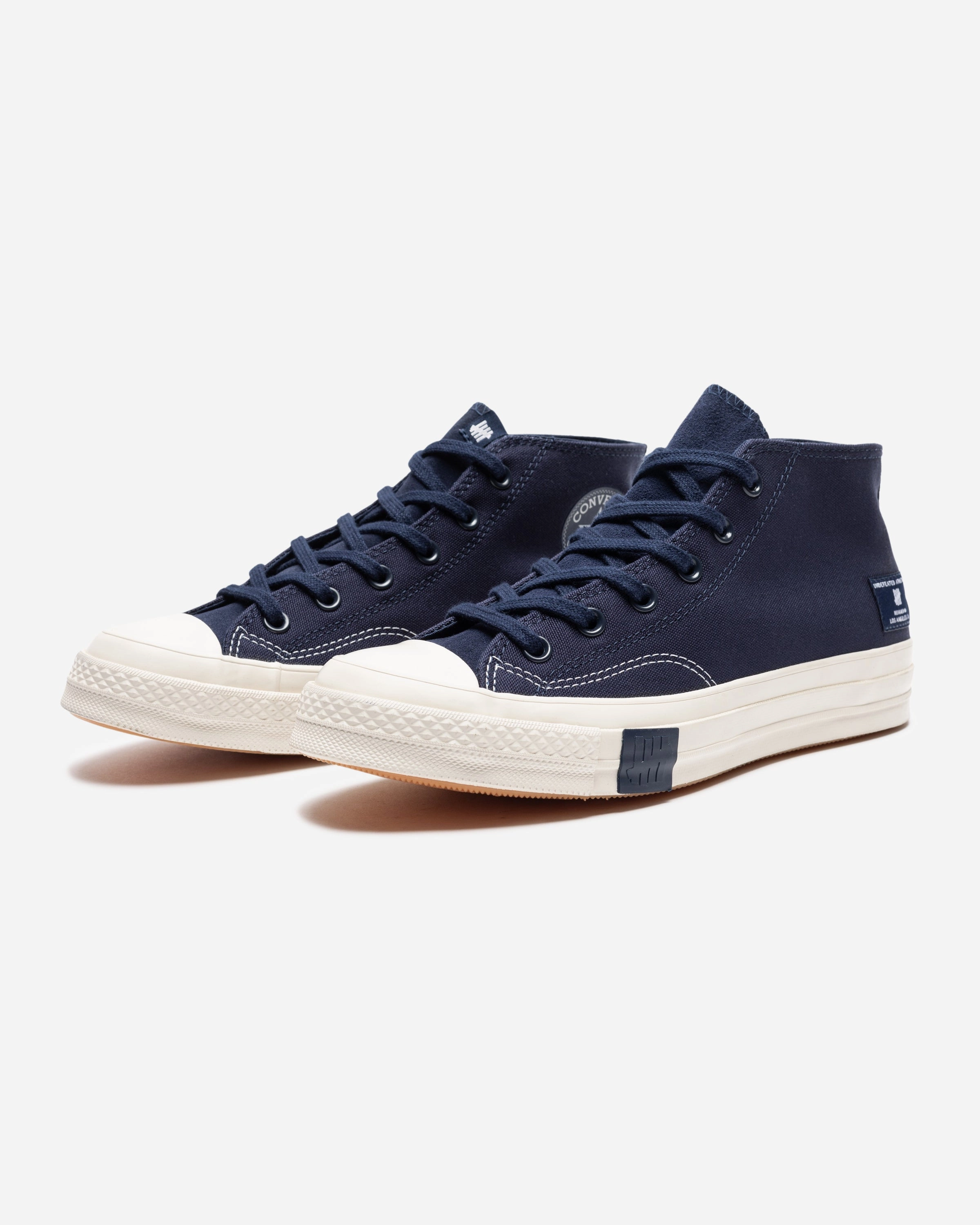 CONVERSE X UNDEFEATED CHUCK 70 MID - BLACKIRIS/ PARCHMENT Womens vintage sneakers