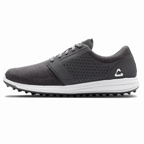 Cuater The Money Maker Golf Shoes - Heather Grey Pinstripe Spikeless golf footwear
