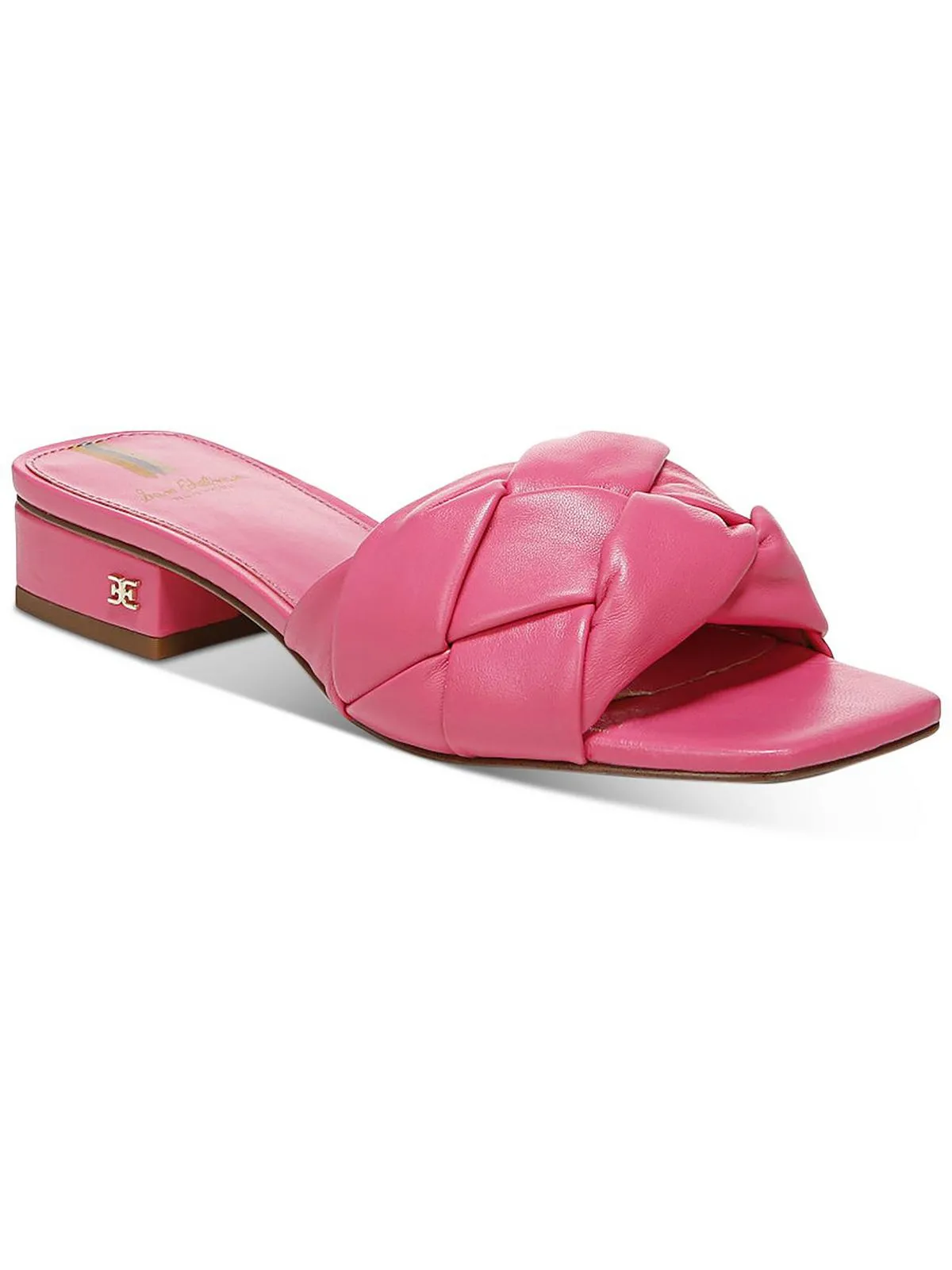 Dawson Womens Leather Open Toe Heels