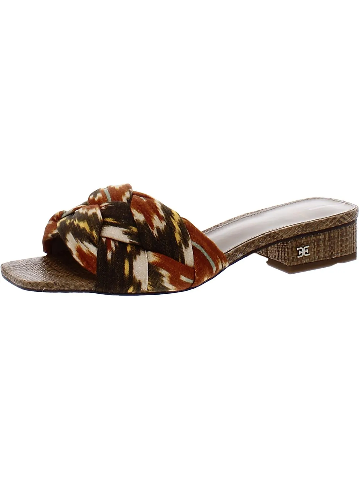 Dawson Womens Leather Open Toe Heels