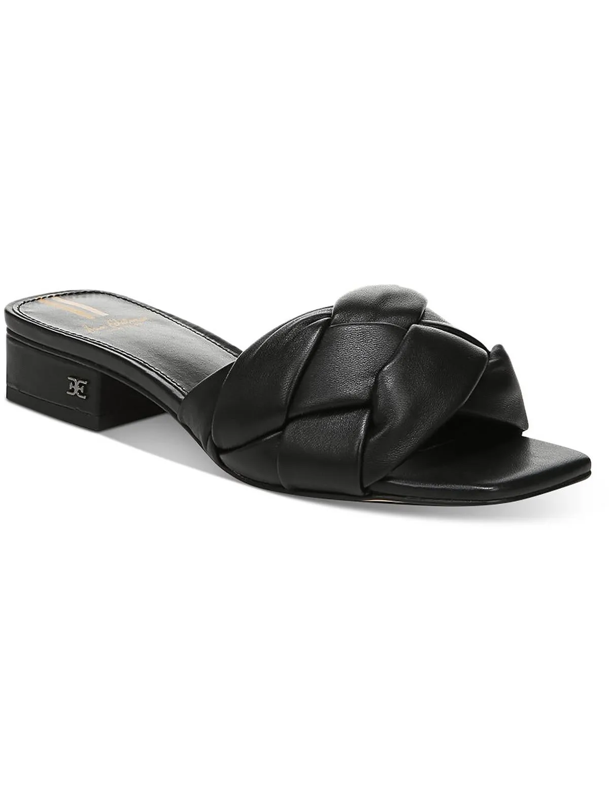Dawson Womens Leather Open Toe Heels