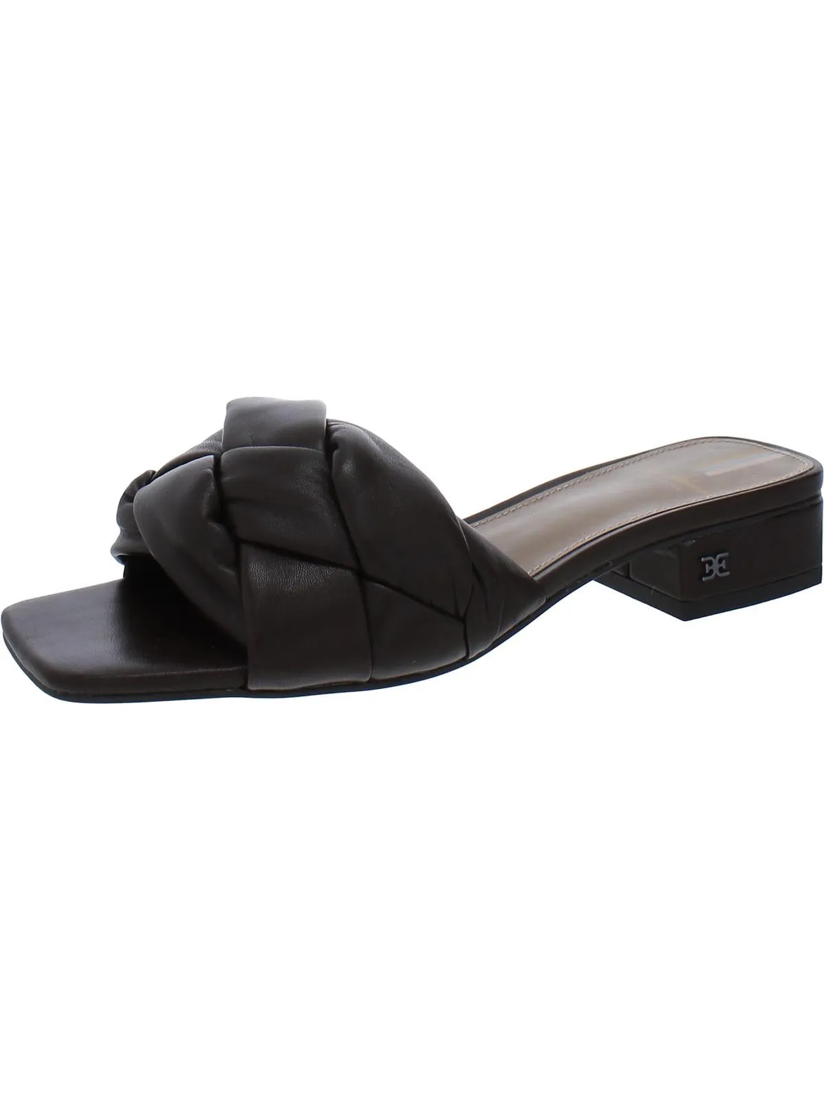 Dawson Womens Leather Open Toe Heels