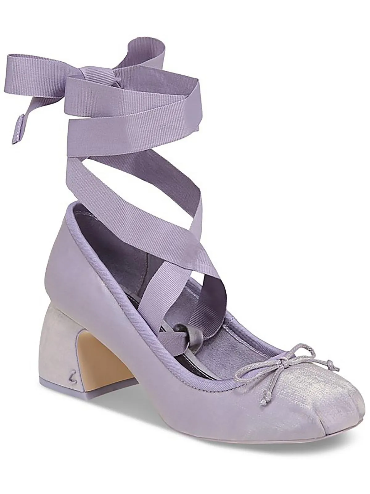 Della Womens Satin Bow Mary Jane Heels