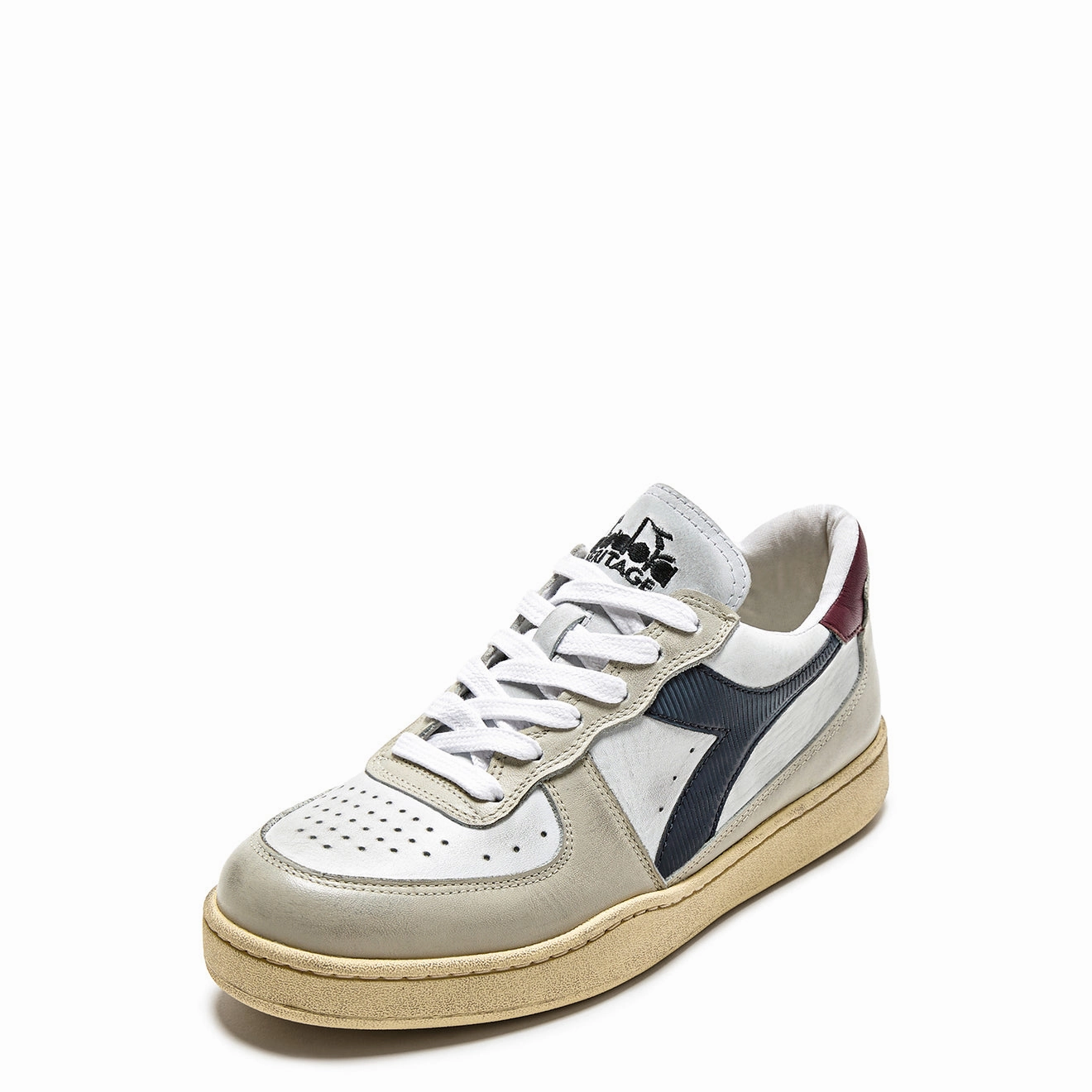Diadora MI Basket Low Used Gray Pelican Sport-Inspired Trainers
