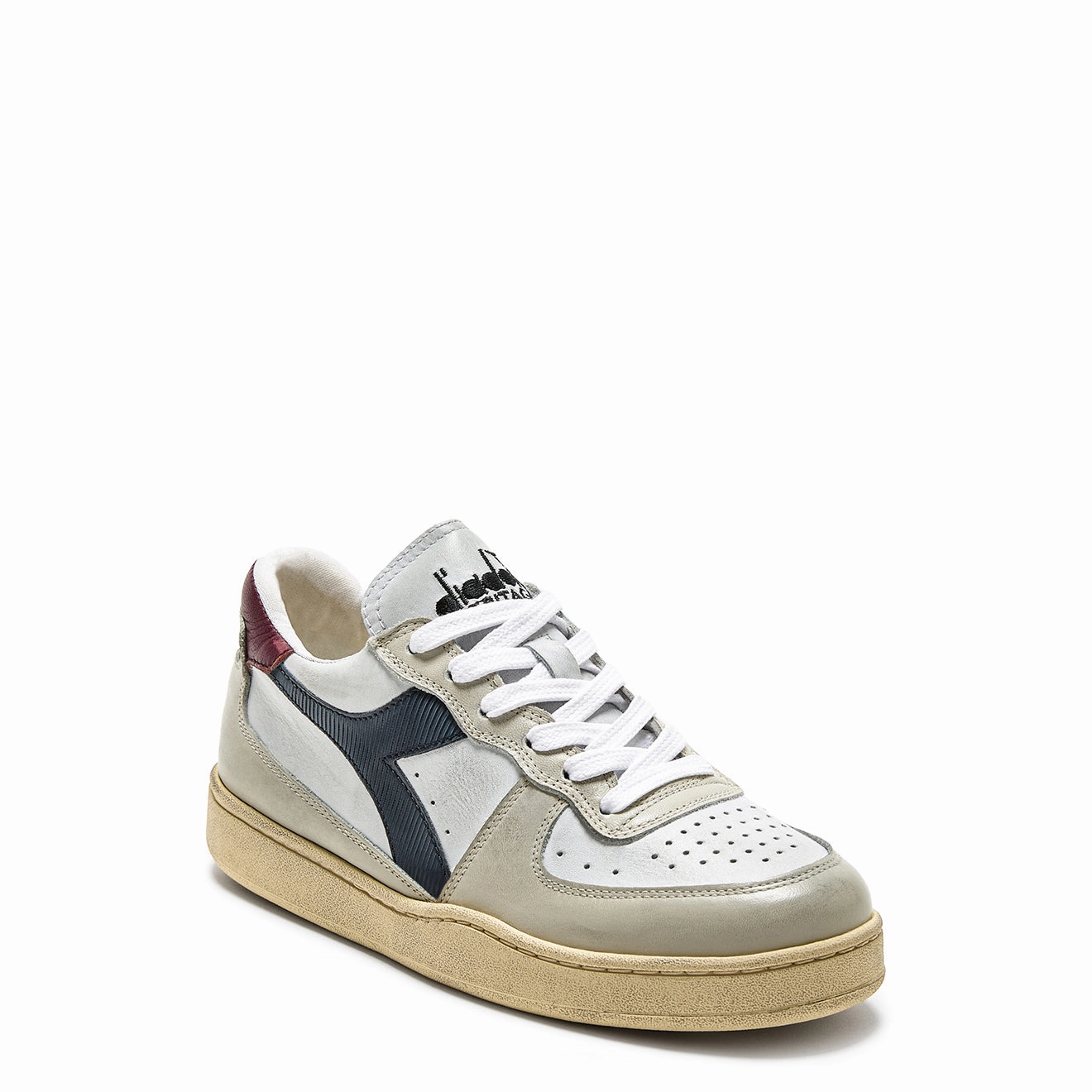 Diadora MI Basket Low Used Gray Pelican Sport-Inspired Trainers