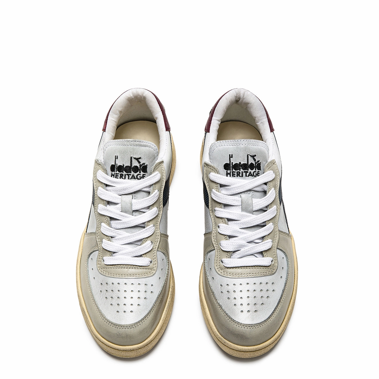 Diadora MI Basket Low Used Gray Pelican Sport-Inspired Trainers