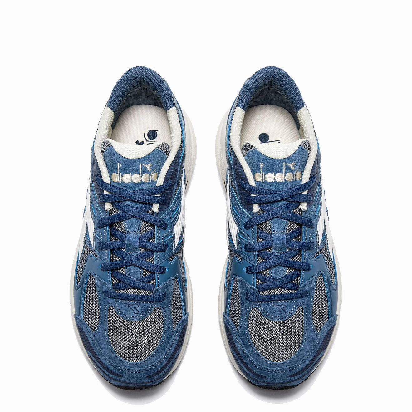 Diadora Mythos Star Pigskin Trainer Blue Dark Denim Sport-Inspired Trainers