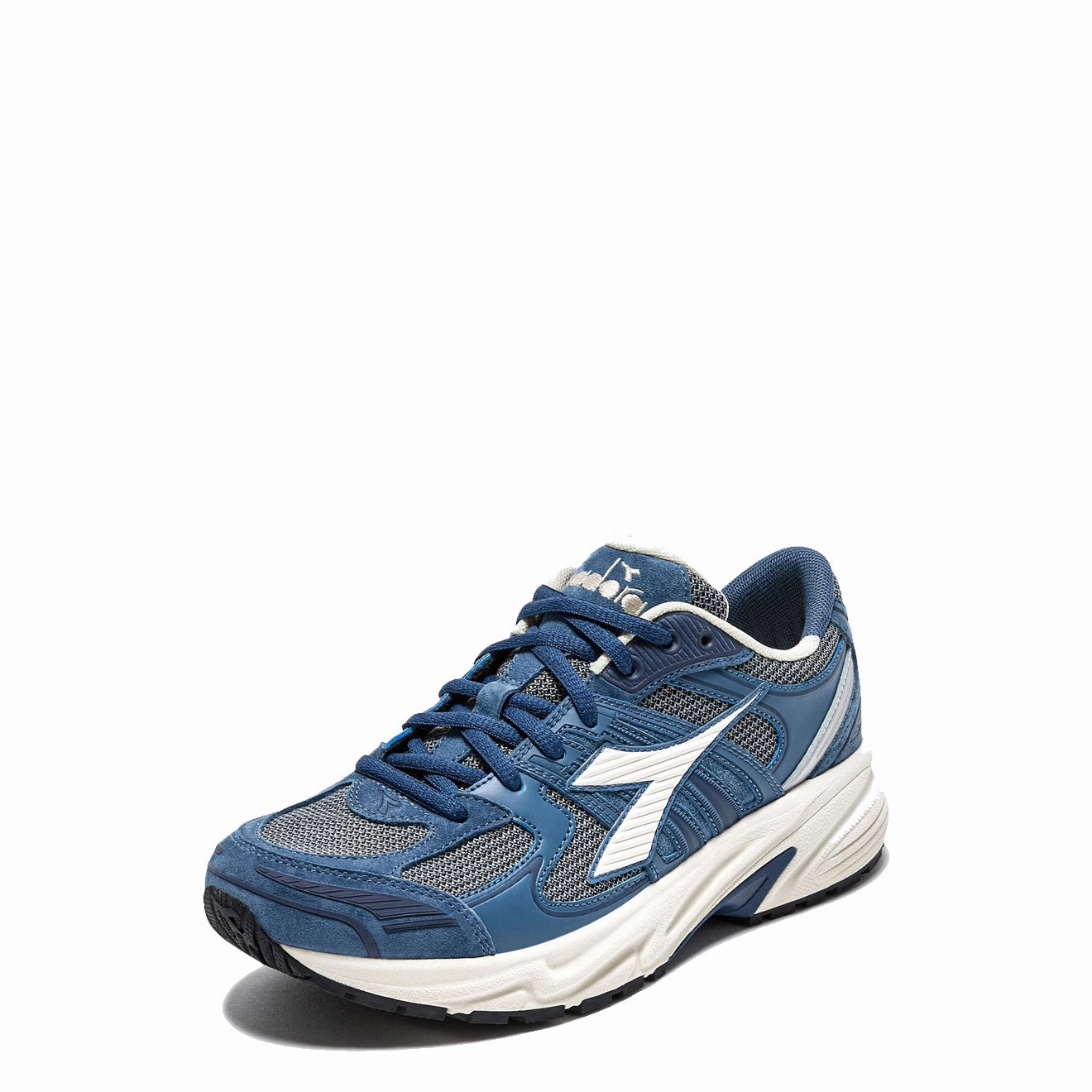 Diadora Mythos Star Pigskin Trainer Blue Dark Denim Sport-Inspired Trainers