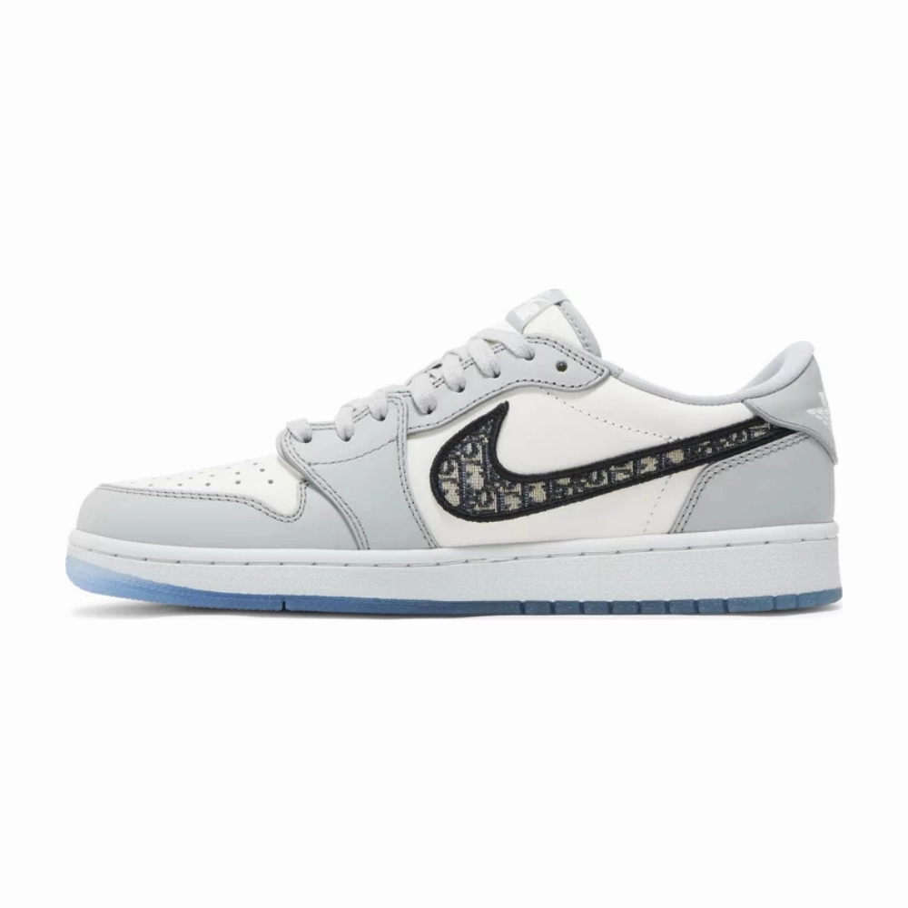 Dior x Air Jordan 1 Low OG Grey Black Sail Basketball Shoes
