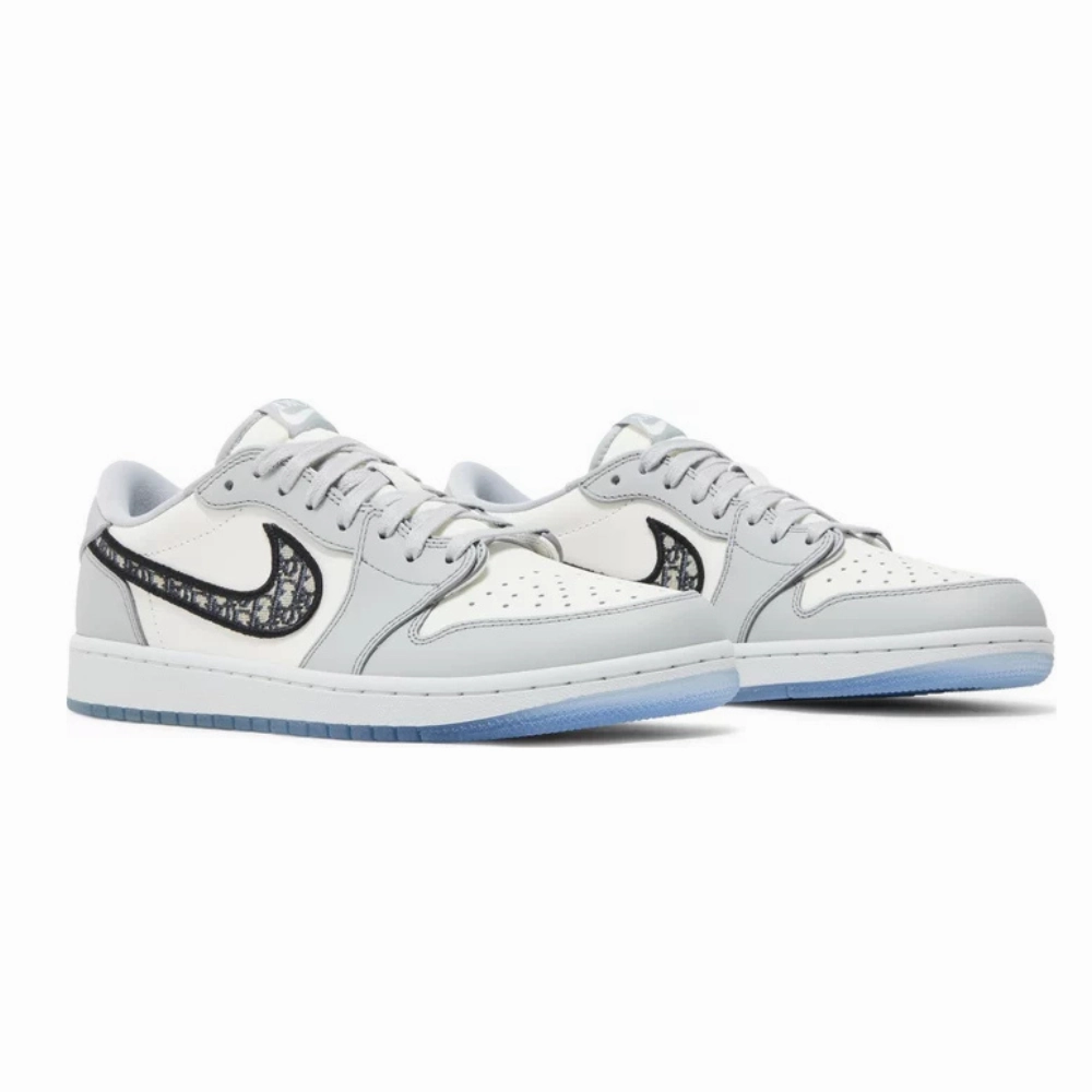 Dior x Air Jordan 1 Low OG Grey Black Sail Basketball Shoes