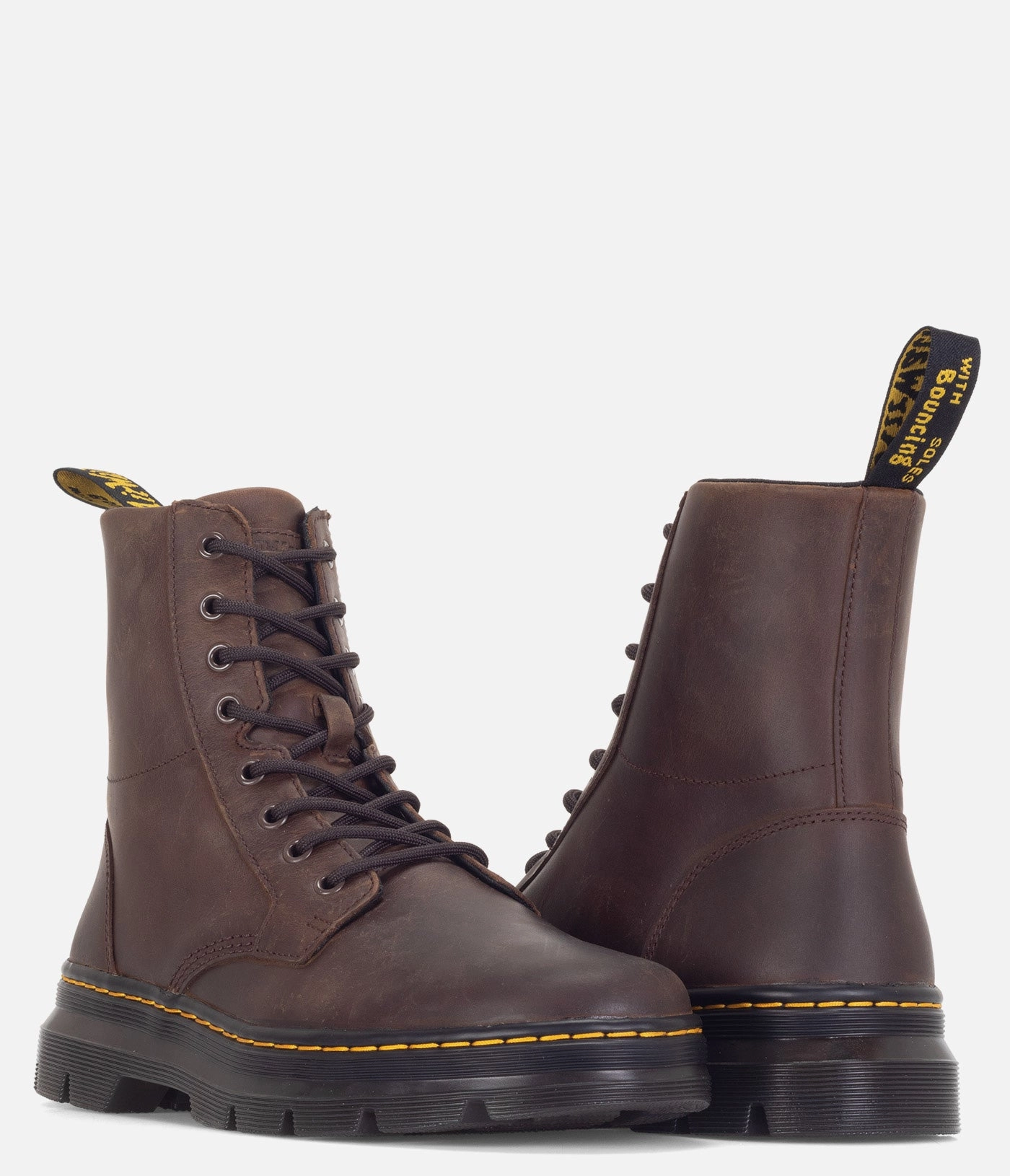 Dr. Martens Combs Crazy Horse Leather Boot Durable Combat Boots